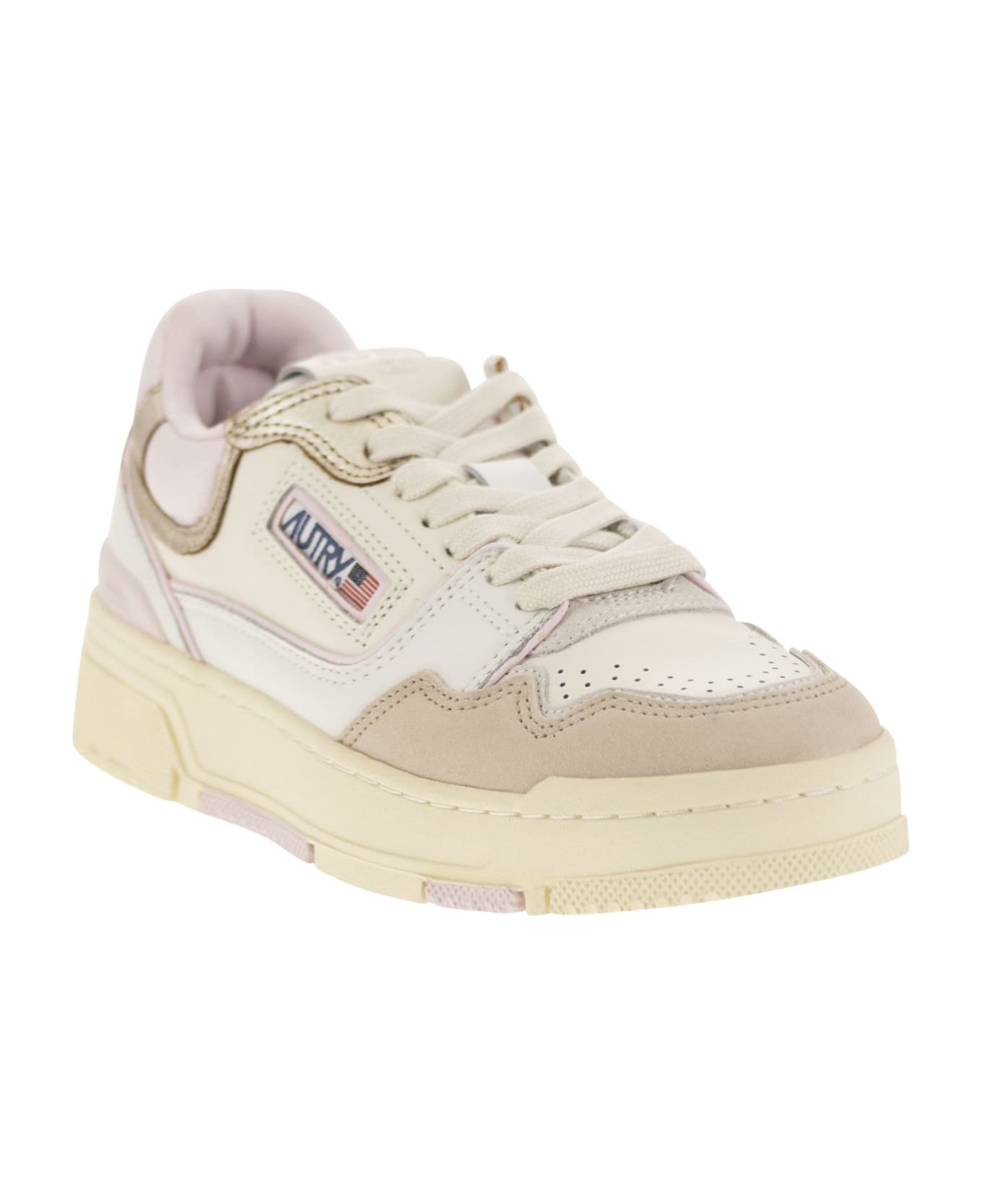 Autry Clc - Women's Low Sneaker - White/pink