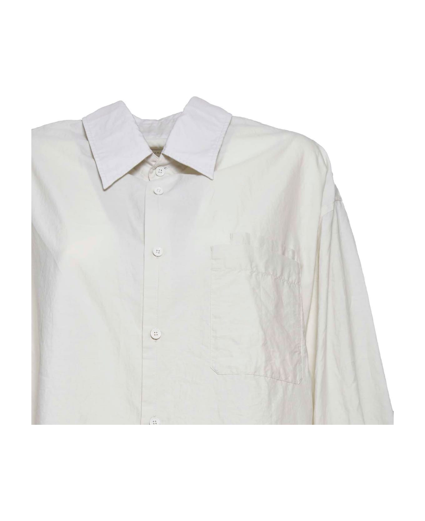 Lemaire Long-sleeved Buttoned Shirt - Natural