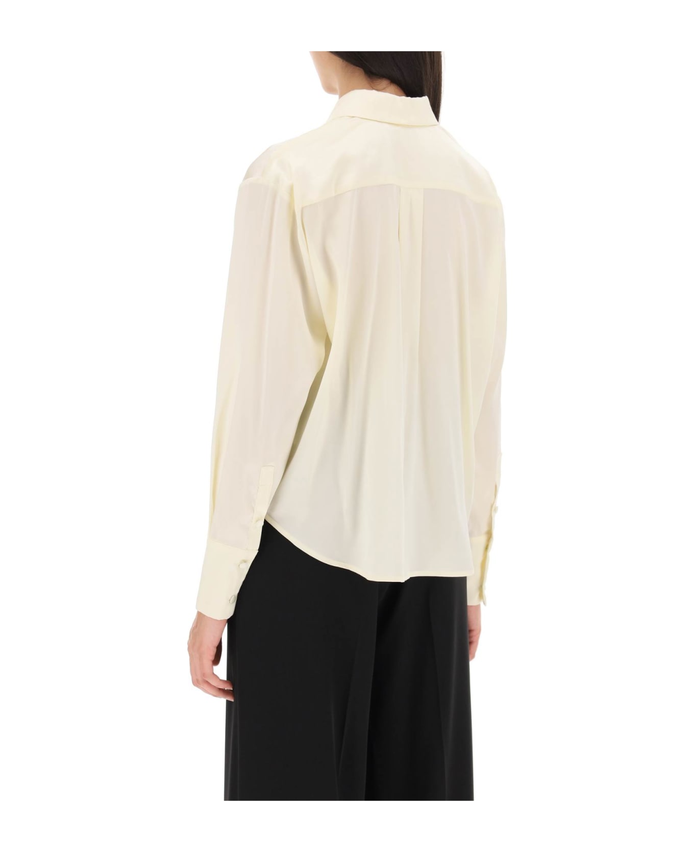 MVP Wardrobe 'sunset Boulevard' Satin Shirt - CREMA (White) シャツ