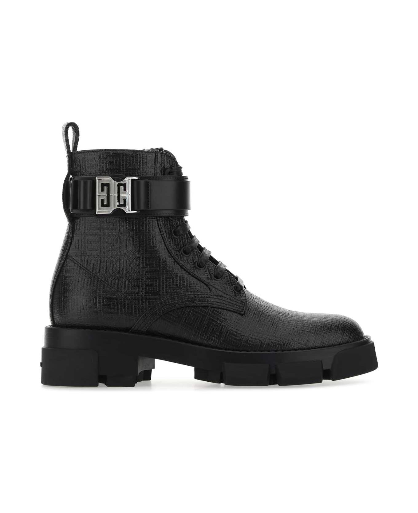 Givenchy Black Leather Terra Ankle Boots - 001