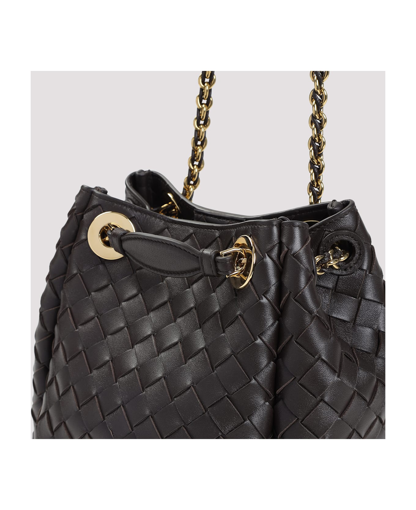 Bottega Veneta Andiamo Parachute Shoulder Bag - Fondant Brass