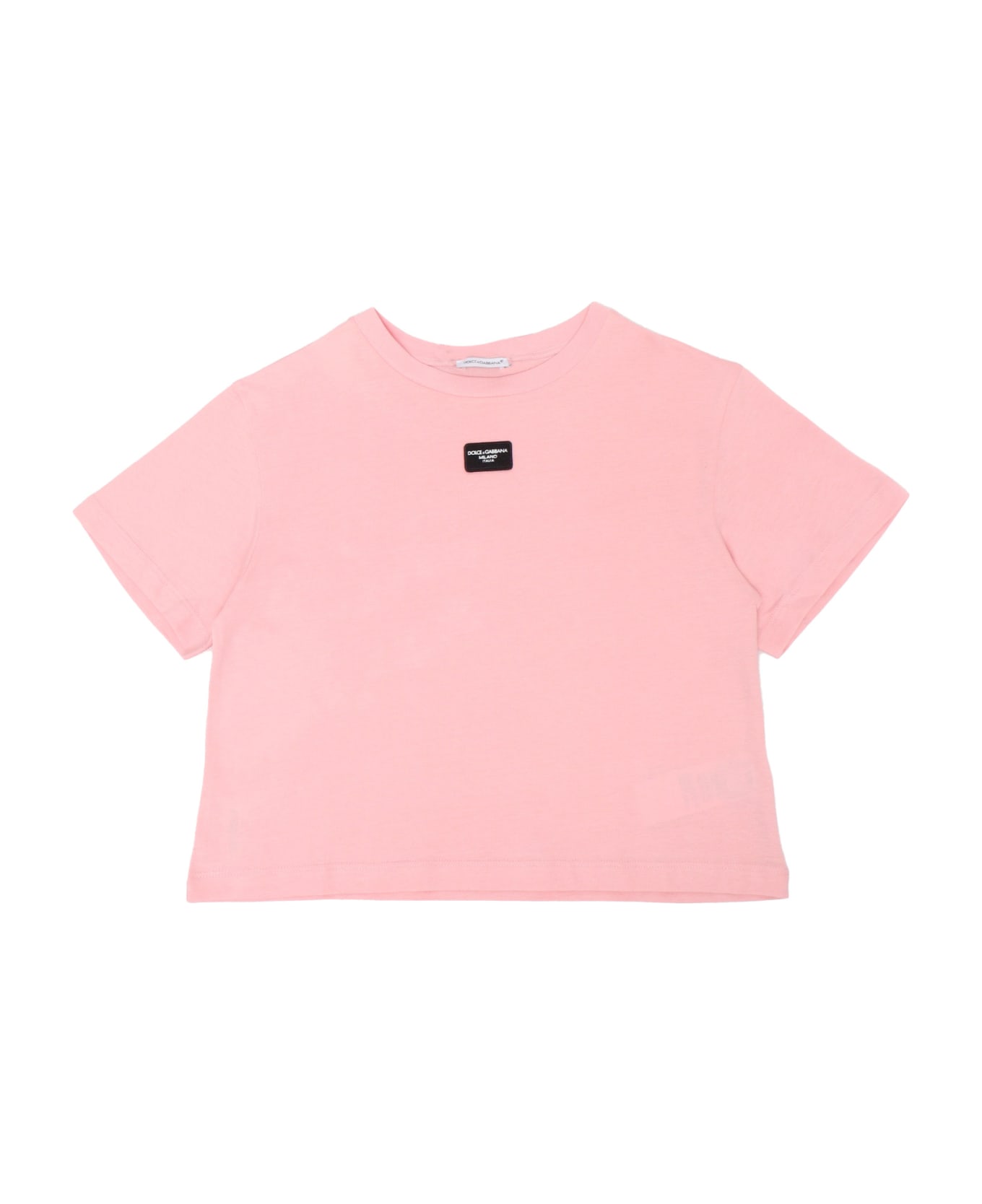 Dolce & Gabbana Crop-top T-shirt - PINK