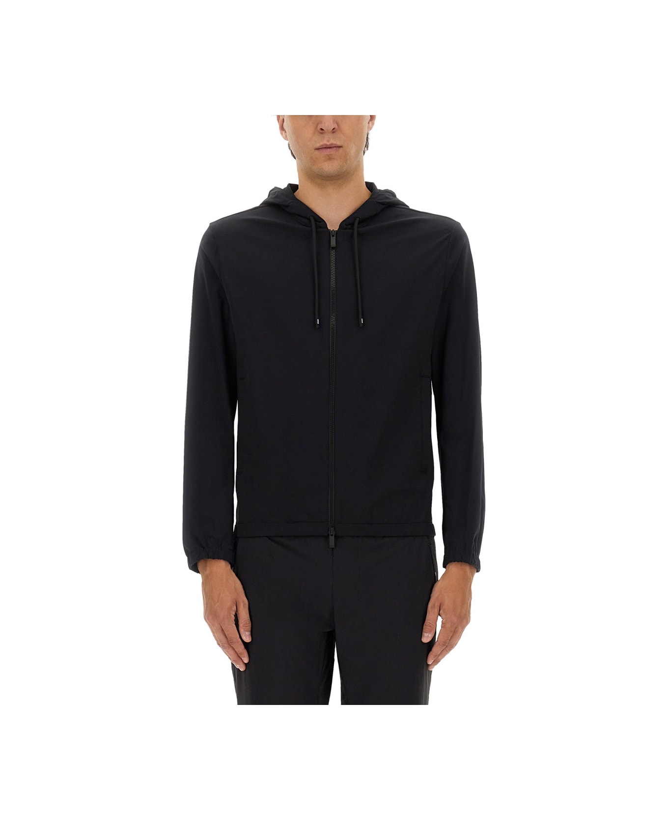 Hugo Boss Hooded Jacket - BLACK