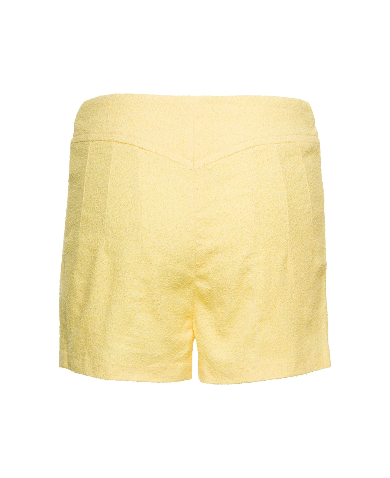 Patou Yellow Tailored Shorts With Double Zip In Cotton Blend Woman - Yellow ショートパンツ
