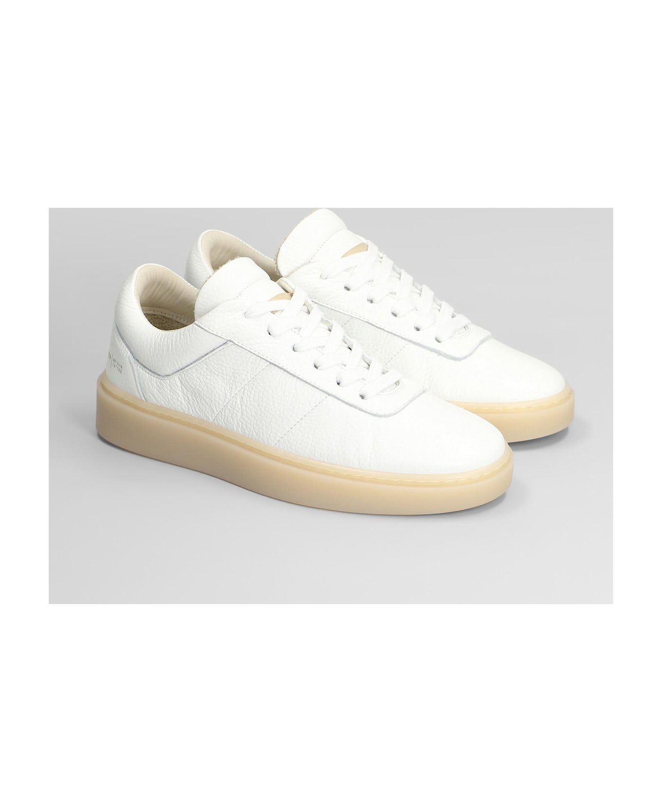 Low Brand Fly Sneakers In White Leather - white