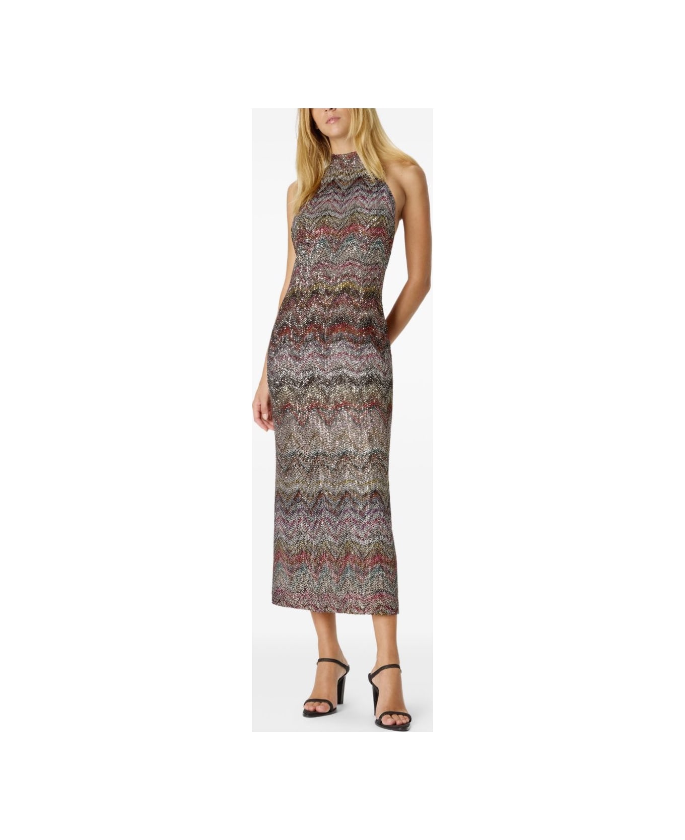 Missoni High-neck Long Dress - LIGHT MULTIC TONES