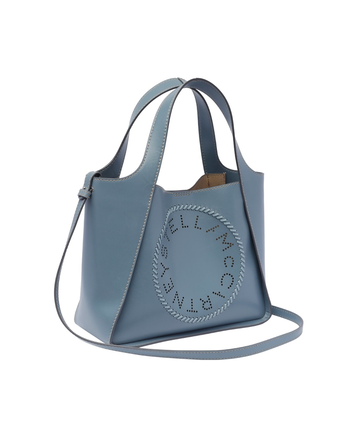 Stella McCartney Logo Perforated Top Handle Bag - Blue