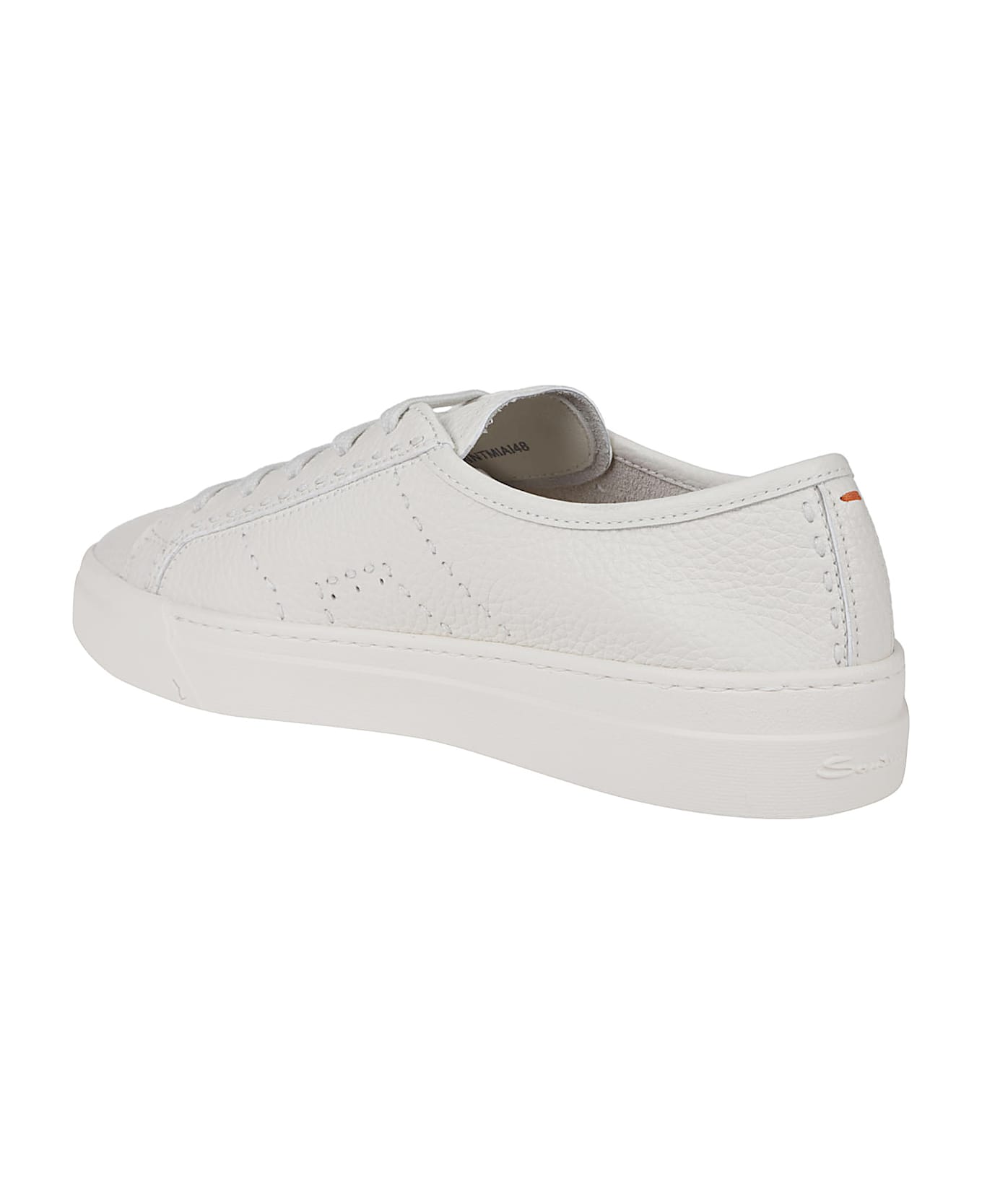 Santoni Double Buckle Low Top Sneakers - White