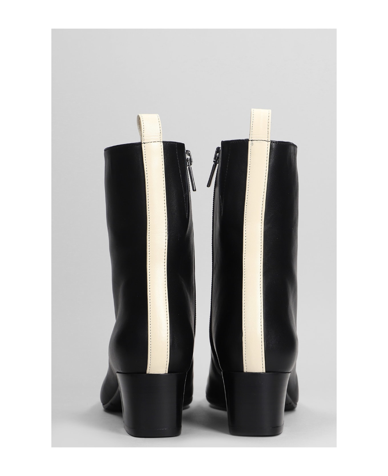 Carel Audrey High Heels Ankle Boots In Black Leather - black