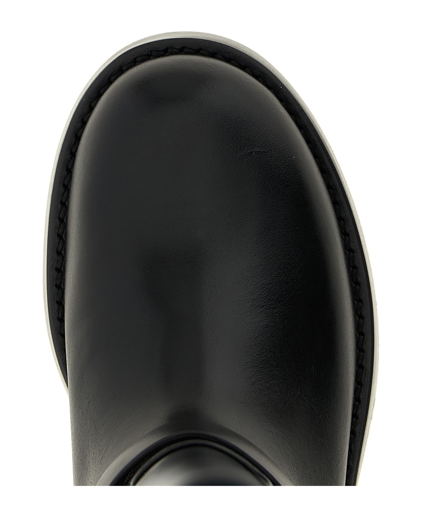 Elisabetta Franchi Logo Strap Boots - Black  