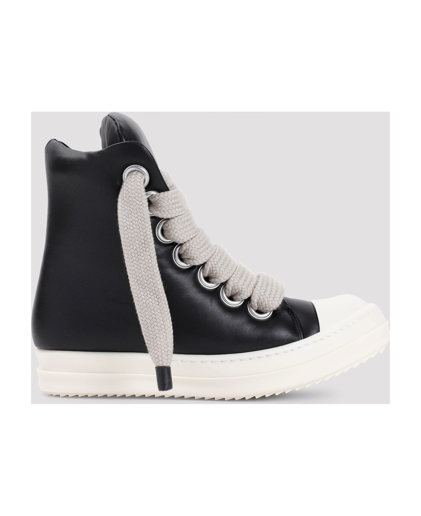 Rick Owens Jumbo Laced Padded Sneakers - Black Milk Milk