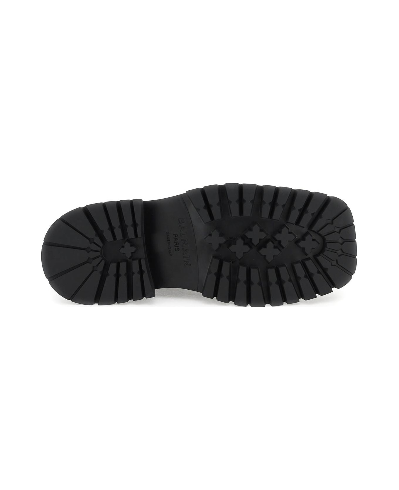 Balmain Leather Ranger Boots With Maxi Buttons - NOIR (Black)