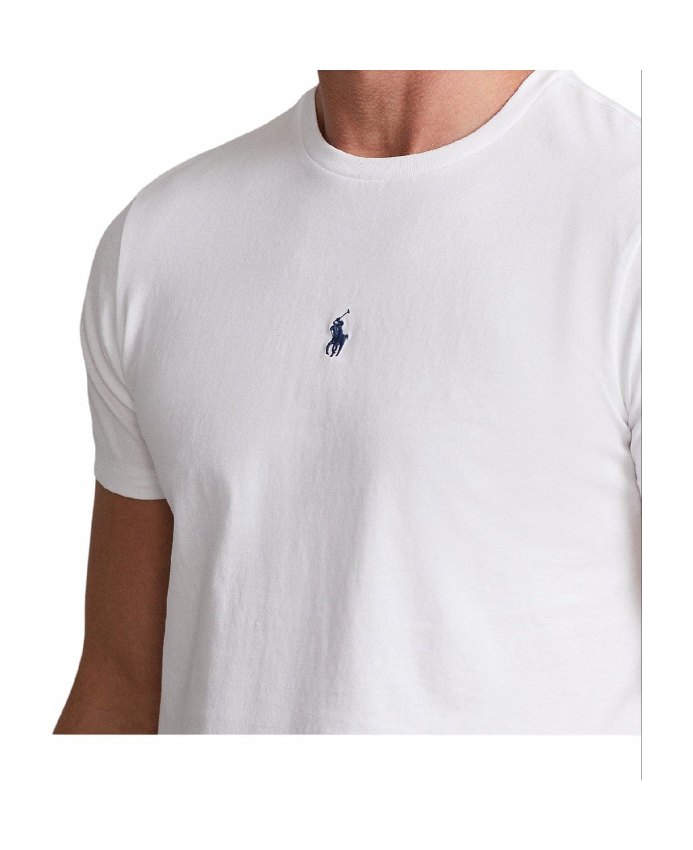 Ralph Lauren Logo Embroidered Crewneck T-shirt - White