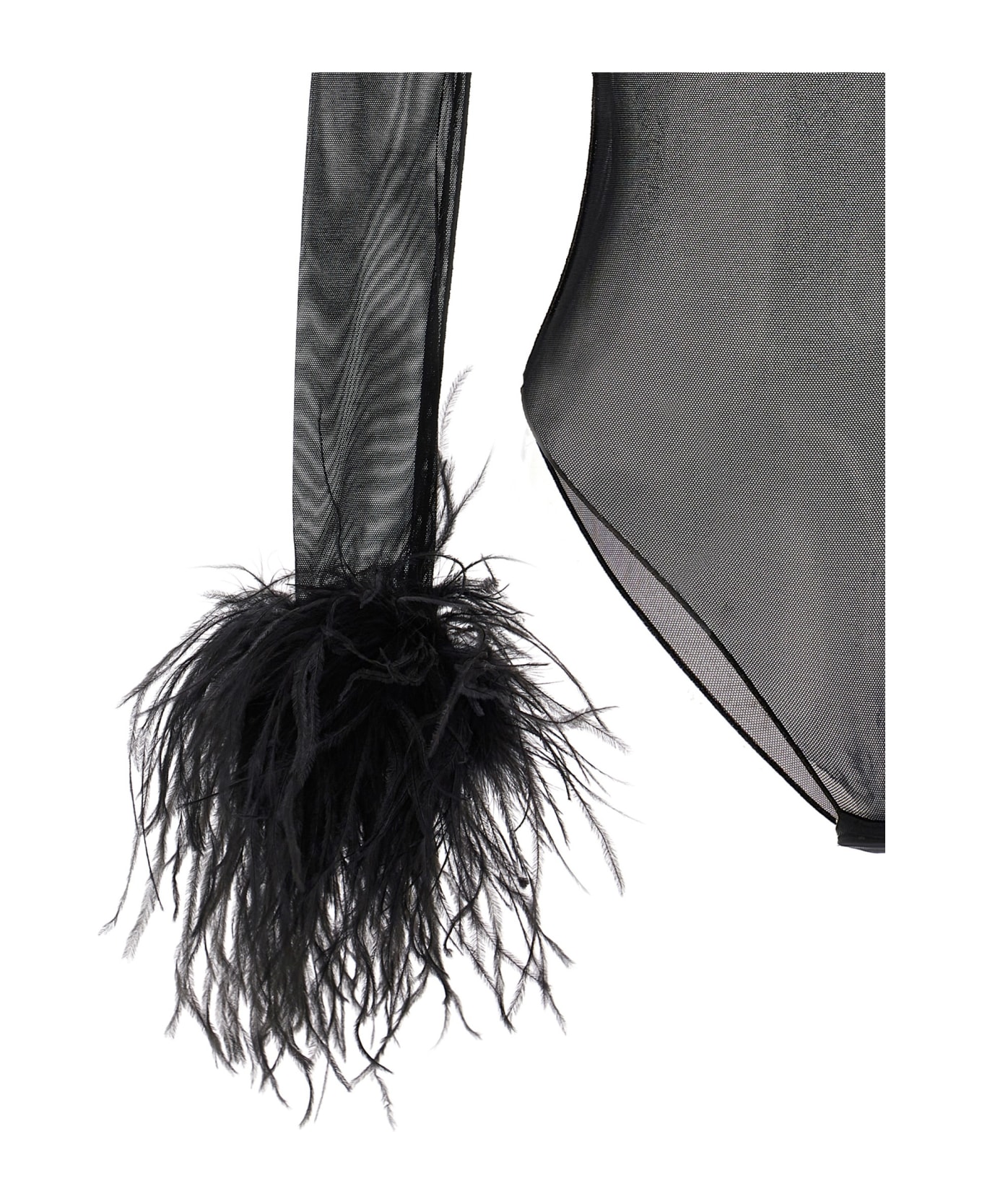 Oseree 'plumage' Bodysuit - Black  