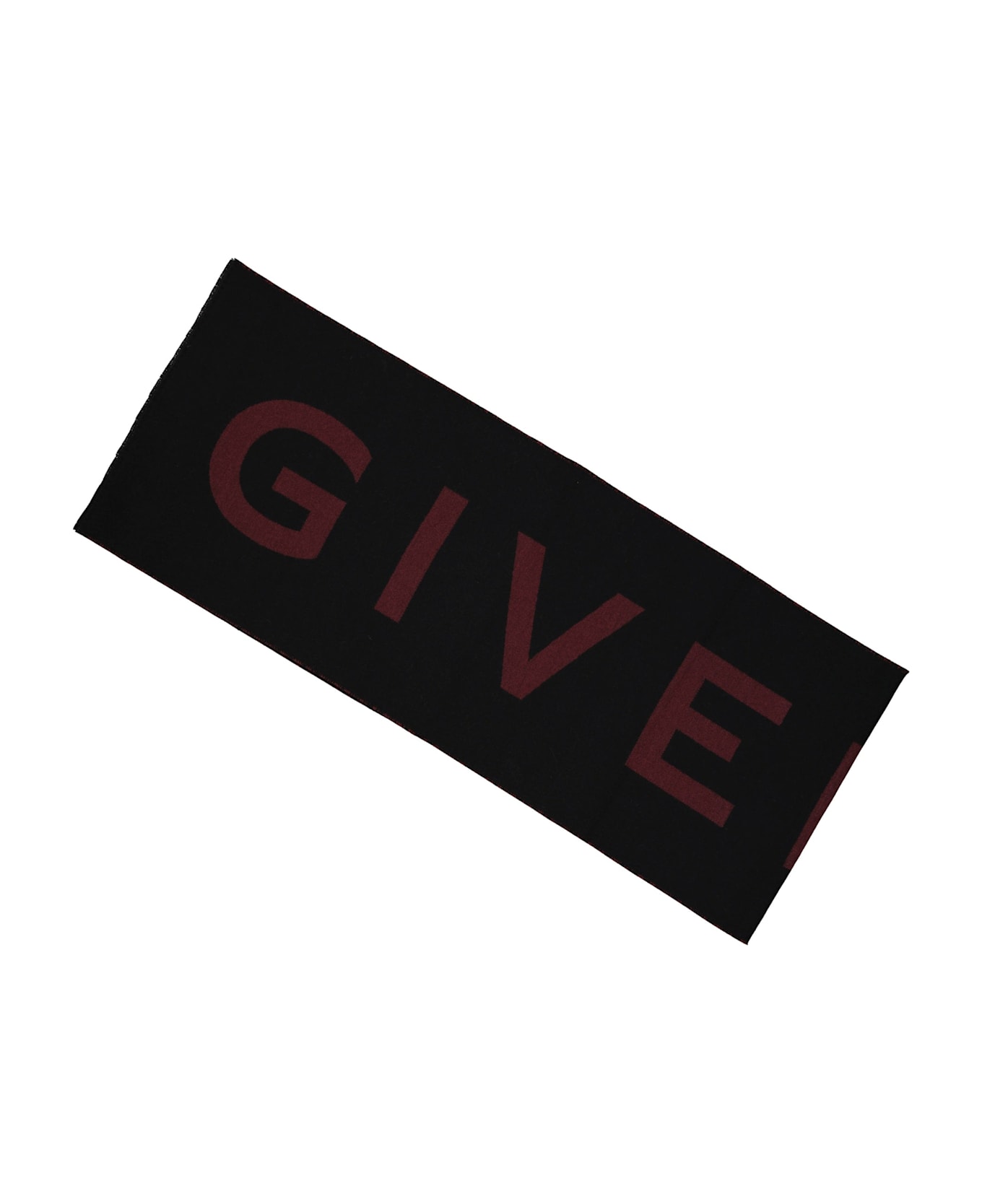 Givenchy Wool Logo Scarf - Black