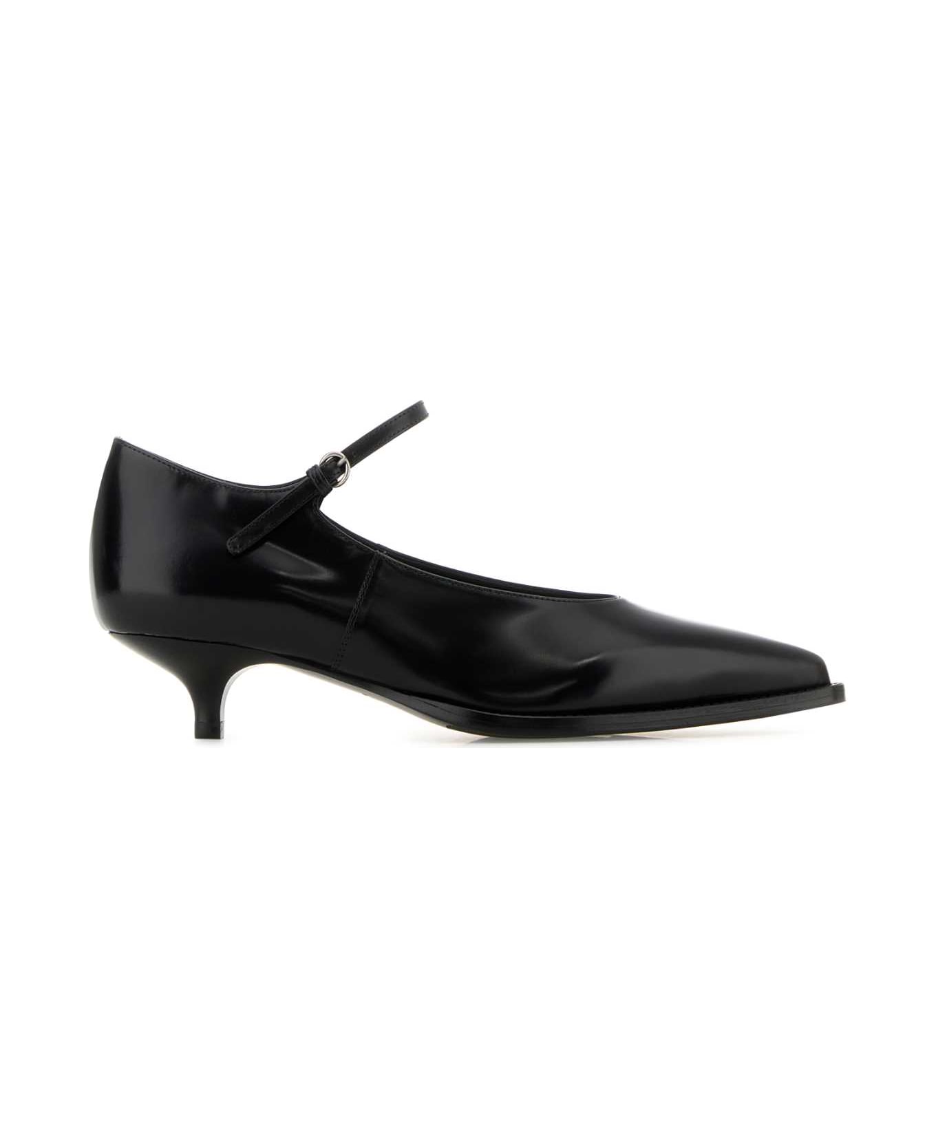 Miu Miu Black Leather Pumps - NERO