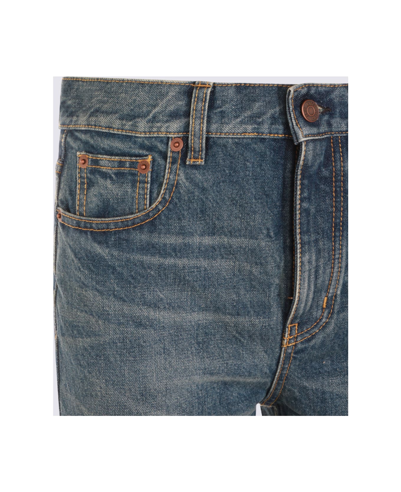 Chloé Blue Cotton Jeans - FADED INDIGO