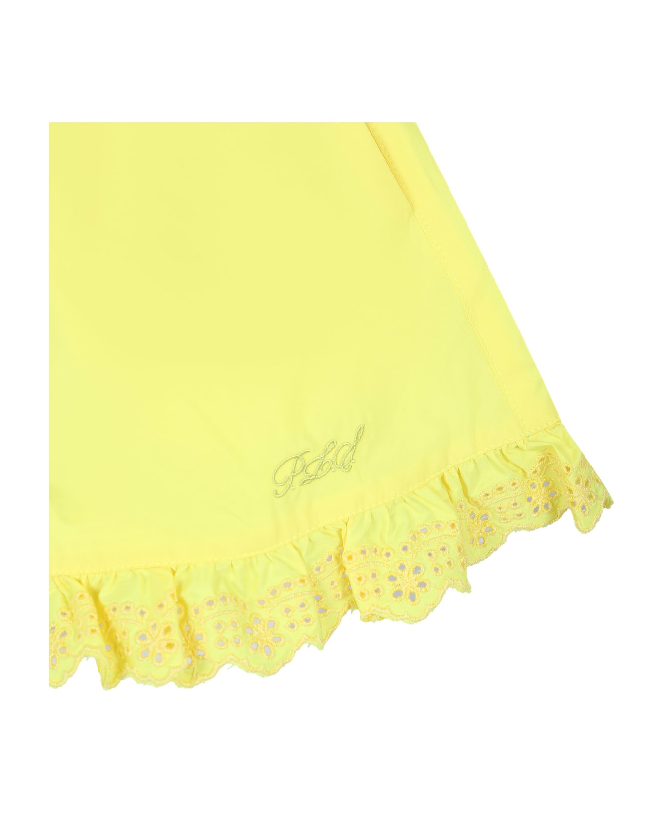 Philosophy di Lorenzo Serafini Kids Yellow Shorts For Girl With Logo - Yellow ボトムス