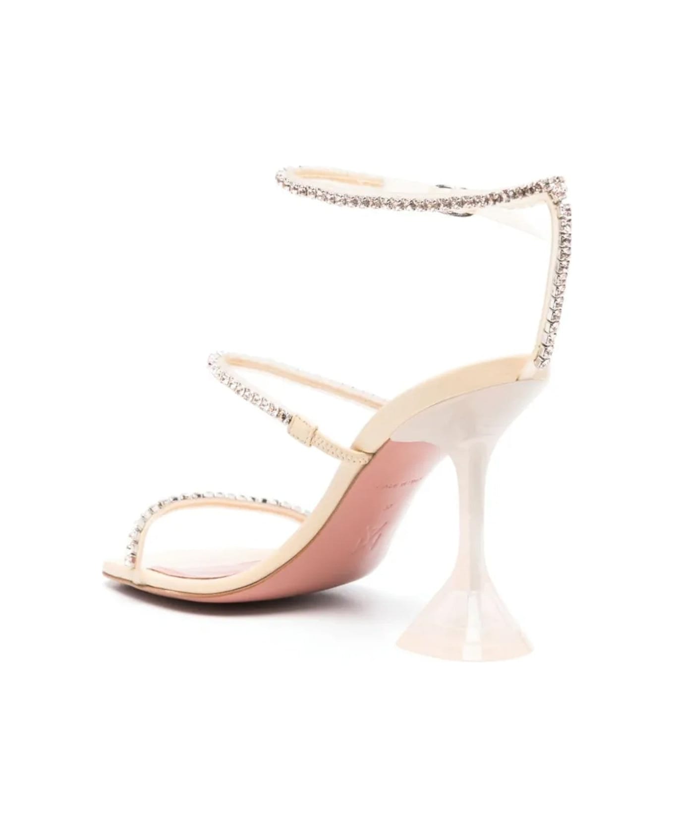 Amina Muaddi Gilda 105mm Sandals - White