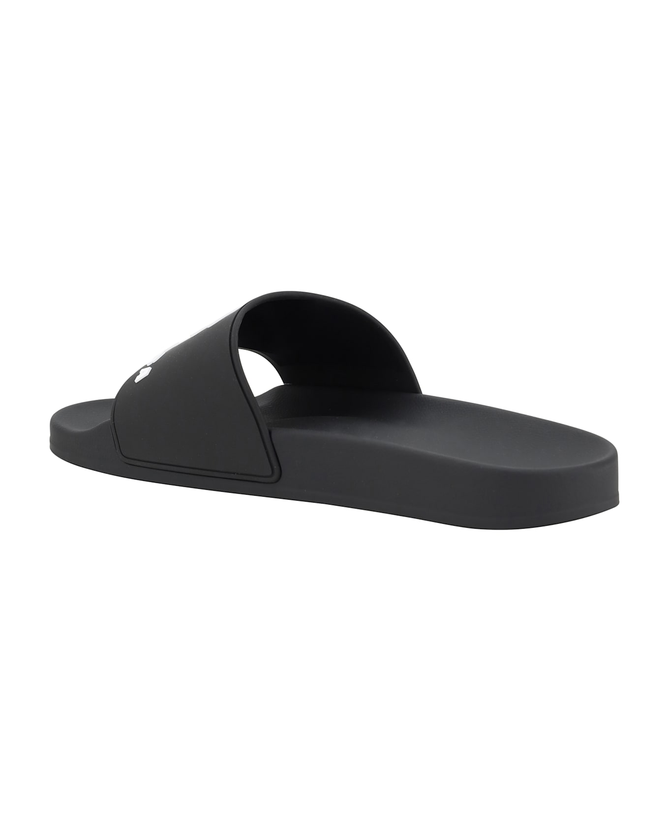 Balenciaga Logo Slippers - Black