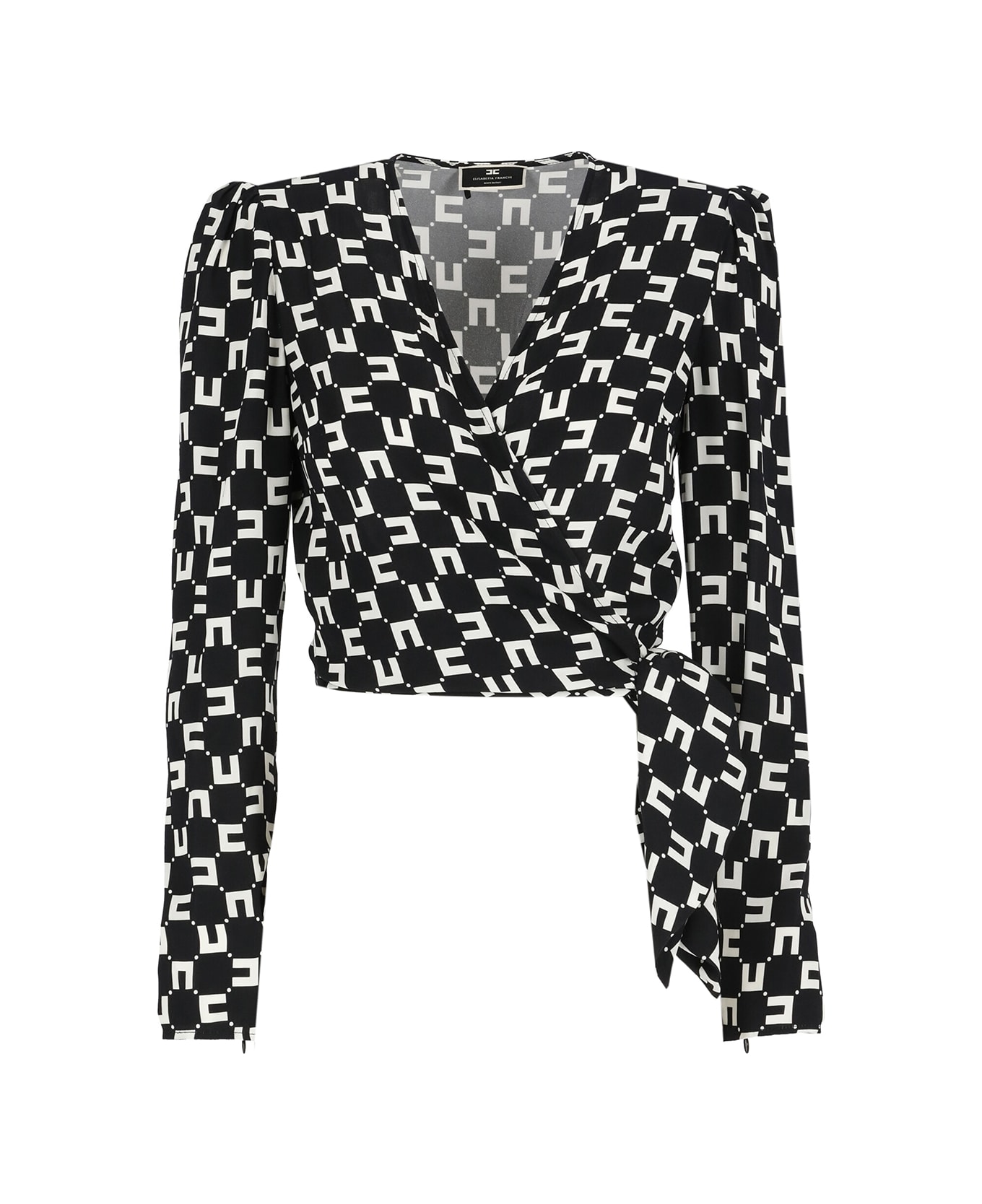 Elisabetta Franchi Logo Shirt - Black シャツ