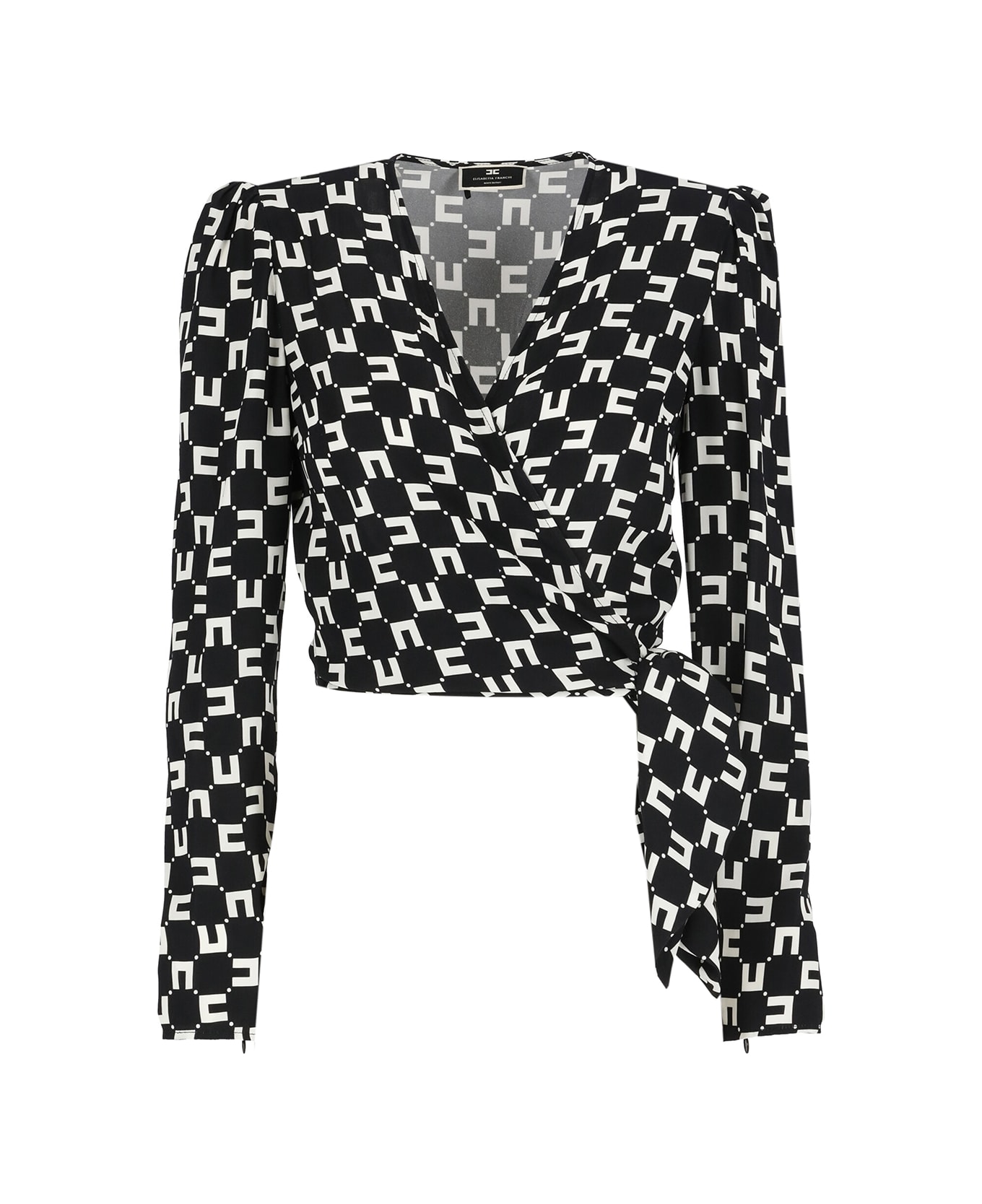 Elisabetta Franchi Logo Shirt - Black