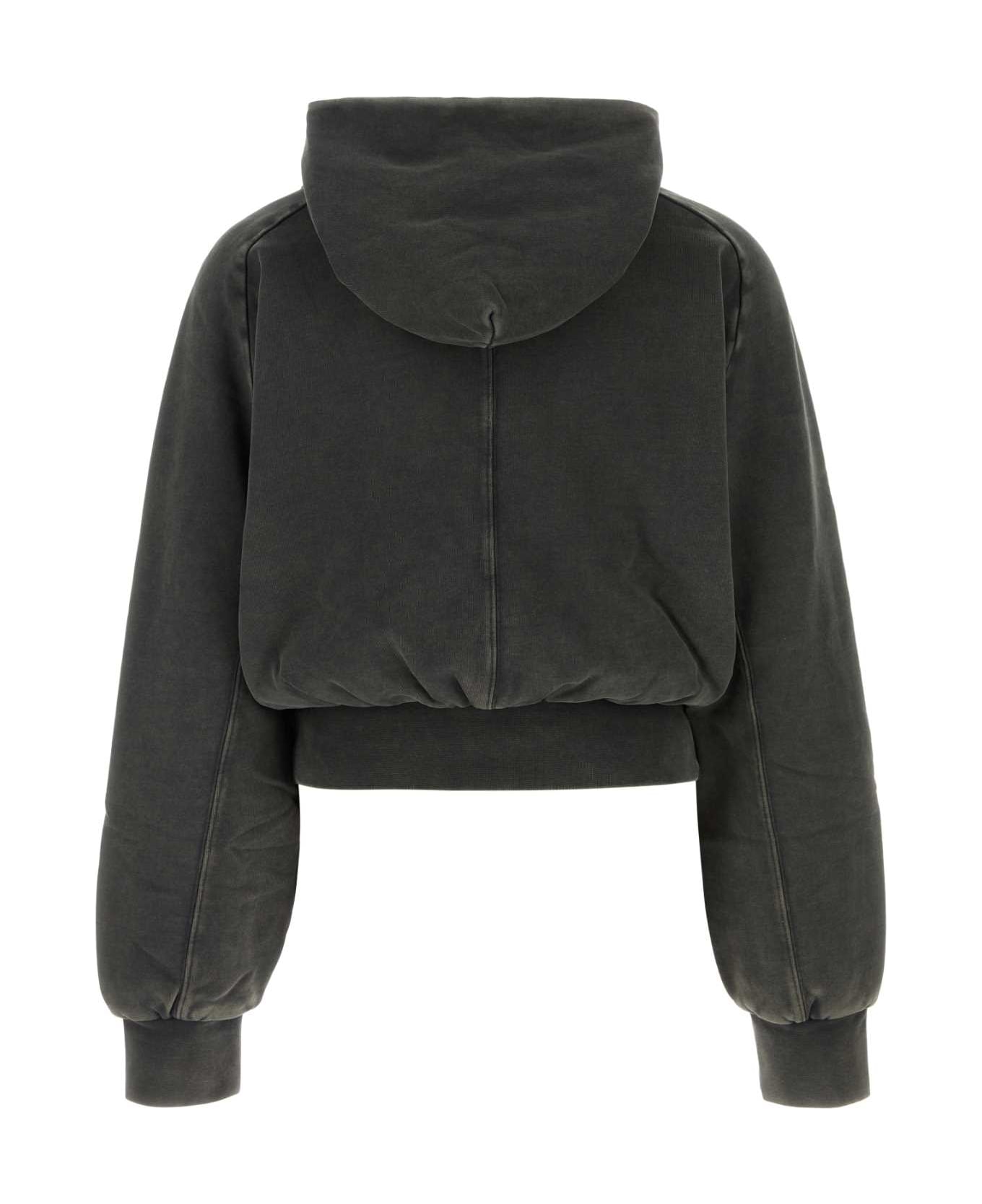 Entire Studios Charcoal Cotton Sweatshirt - WASHEDBLK