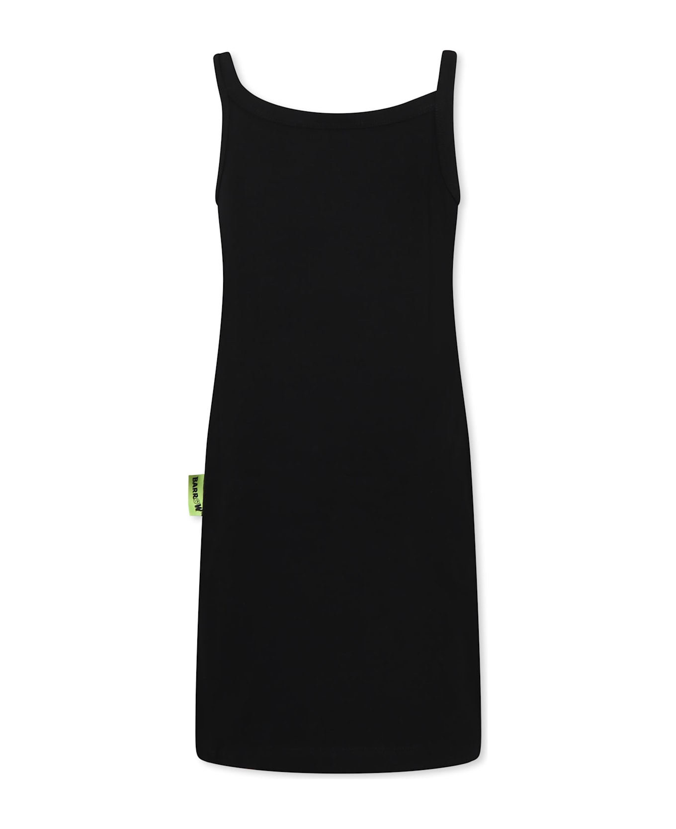 Barrow Black Dress For Girl With Logo - Black