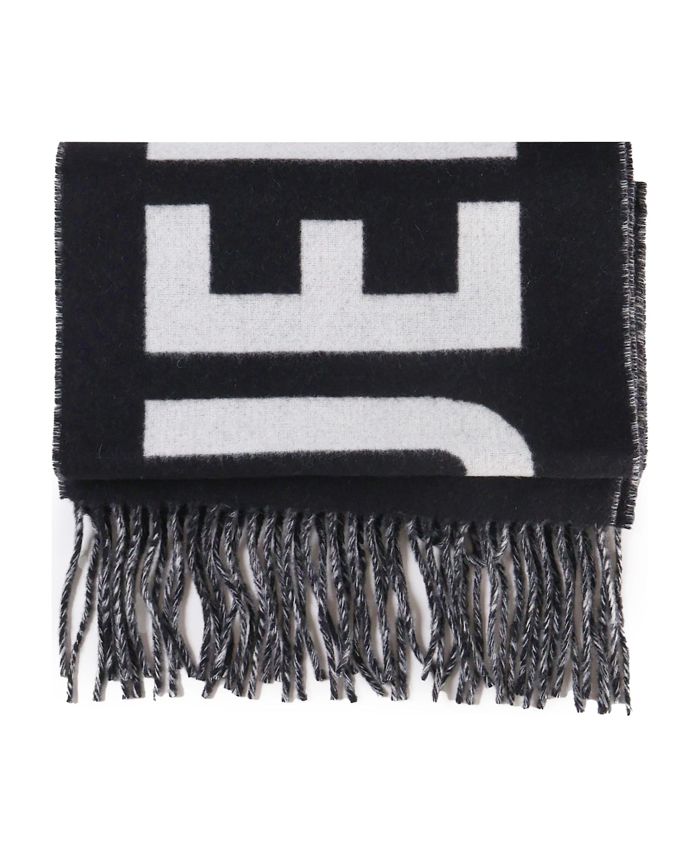 Jacquemus L'echarpe Scarf With Logo - Black