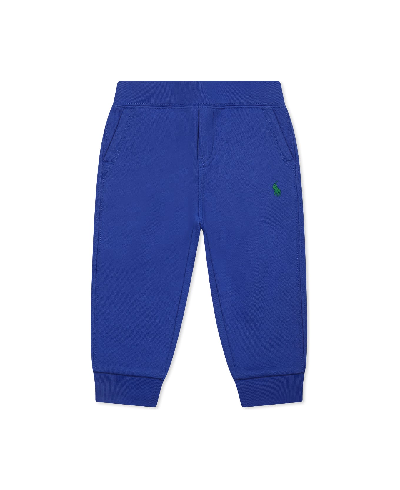 Ralph Lauren Blue Sweatshirt For Baby Boy With Horse - Blue