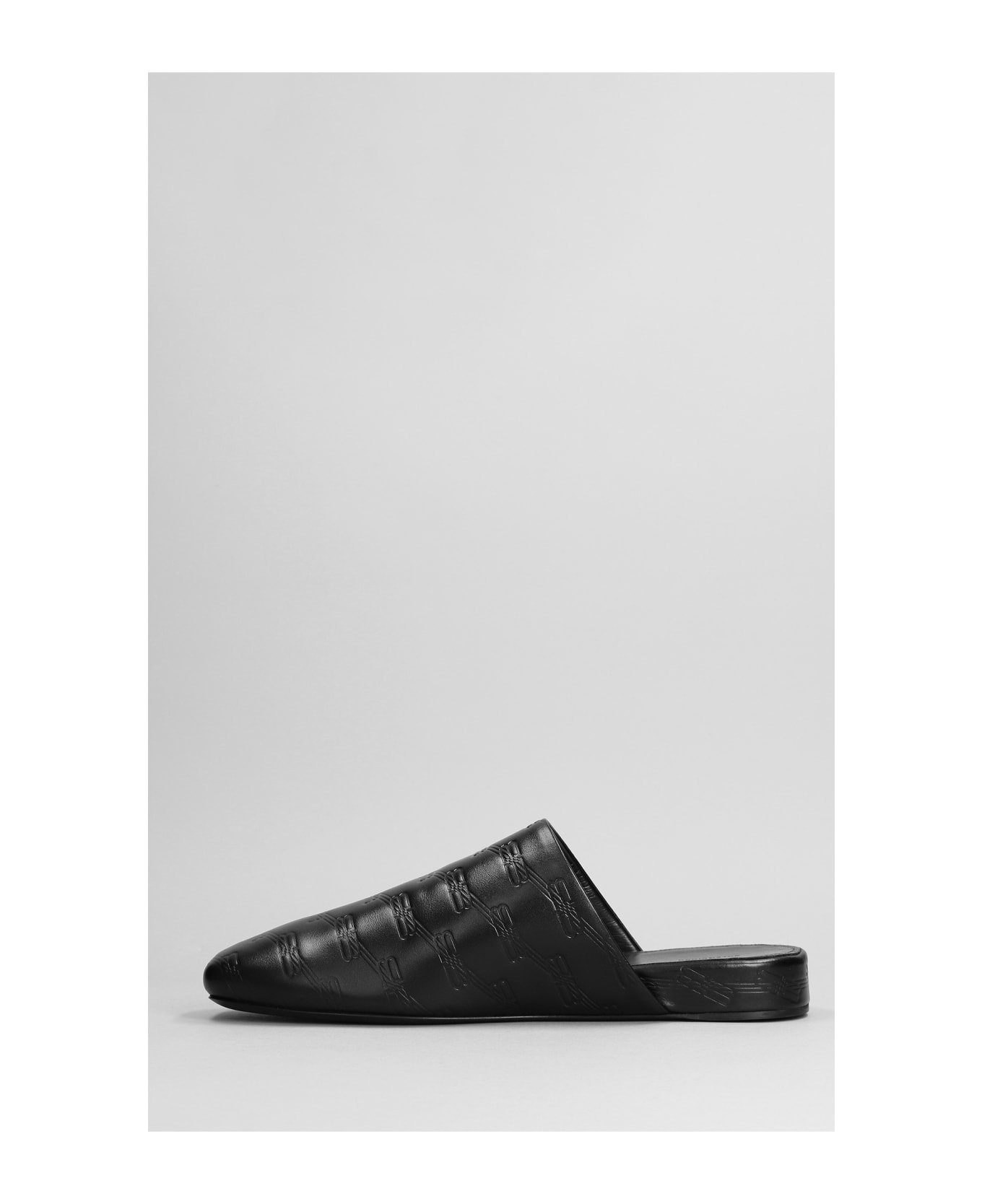 Balenciaga Slipper-mule In Black Leather - black