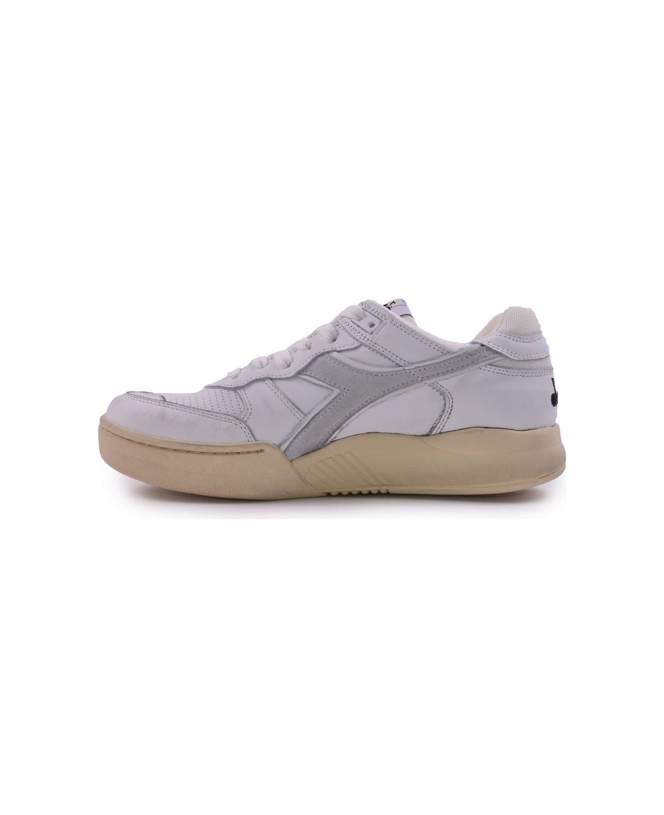 Diadora Heritage Panelled Lace-up Sneakers - White スニーカー