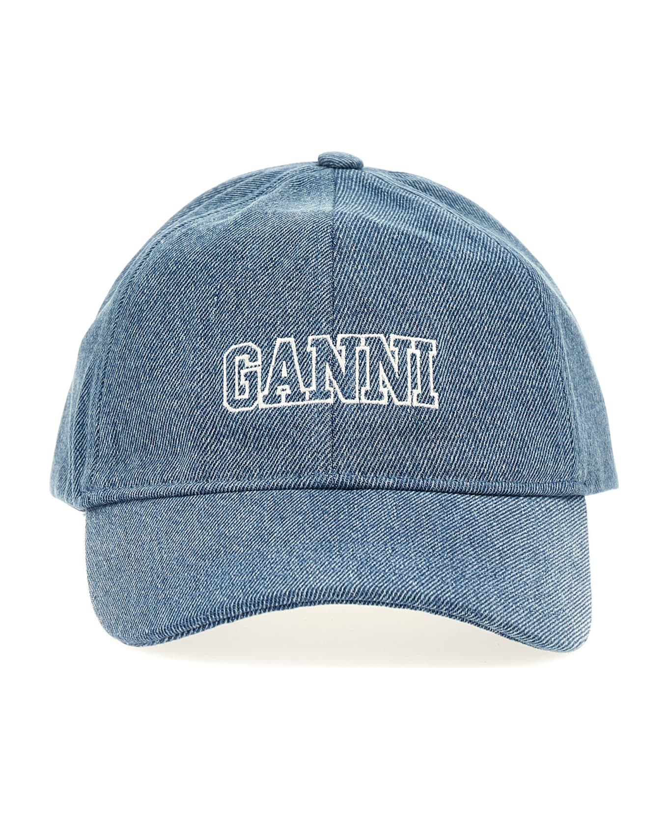 Ganni Logo Embroidery Cap - Light Blue