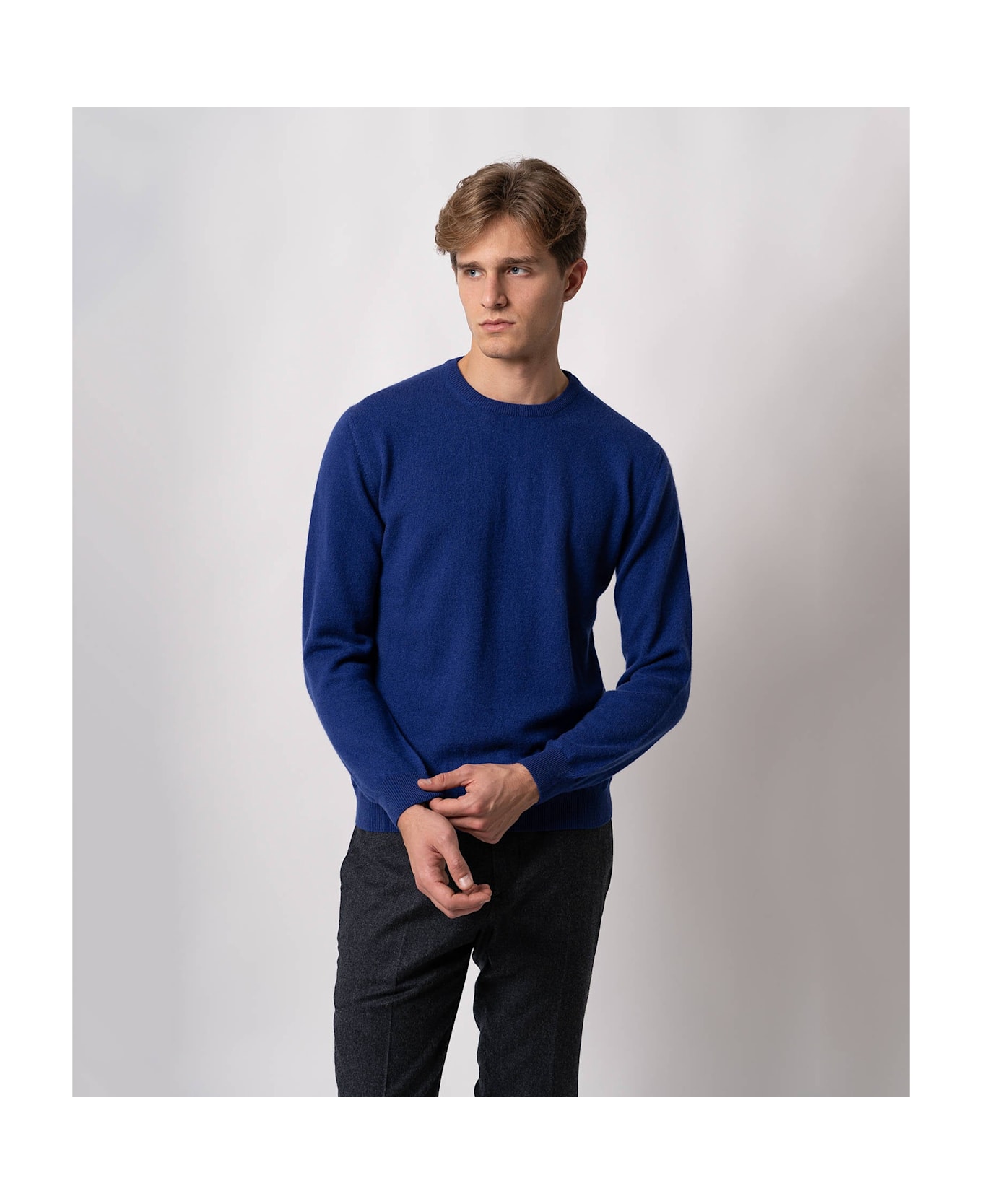 Larusmiani Crewneck Sweater Aspen Sweater - Blue