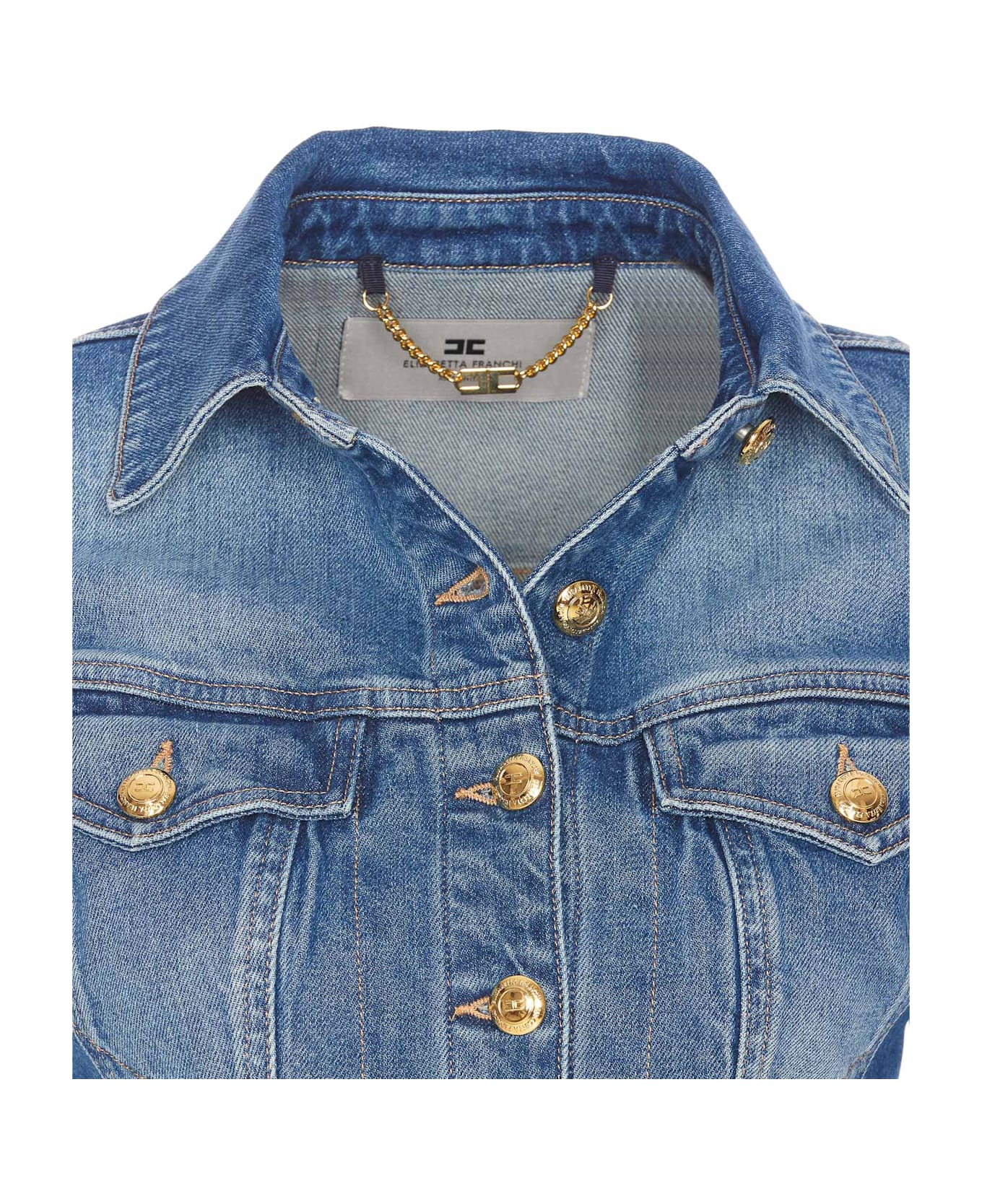 Elisabetta Franchi Denim Jacket - Blue