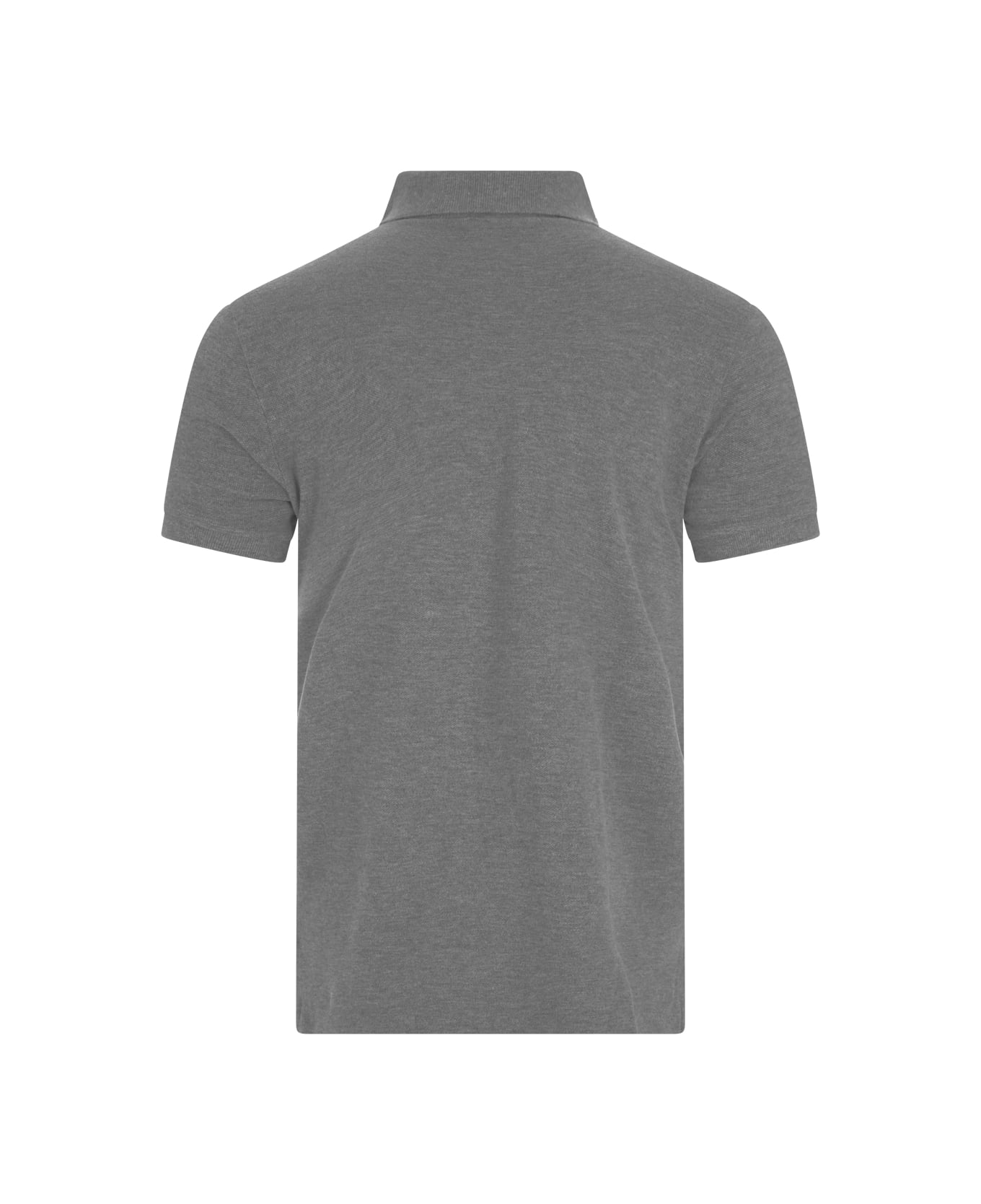 Ralph Lauren Man Grey And Military Green Slim-fit Pique' Polo Shirt - Canterbury