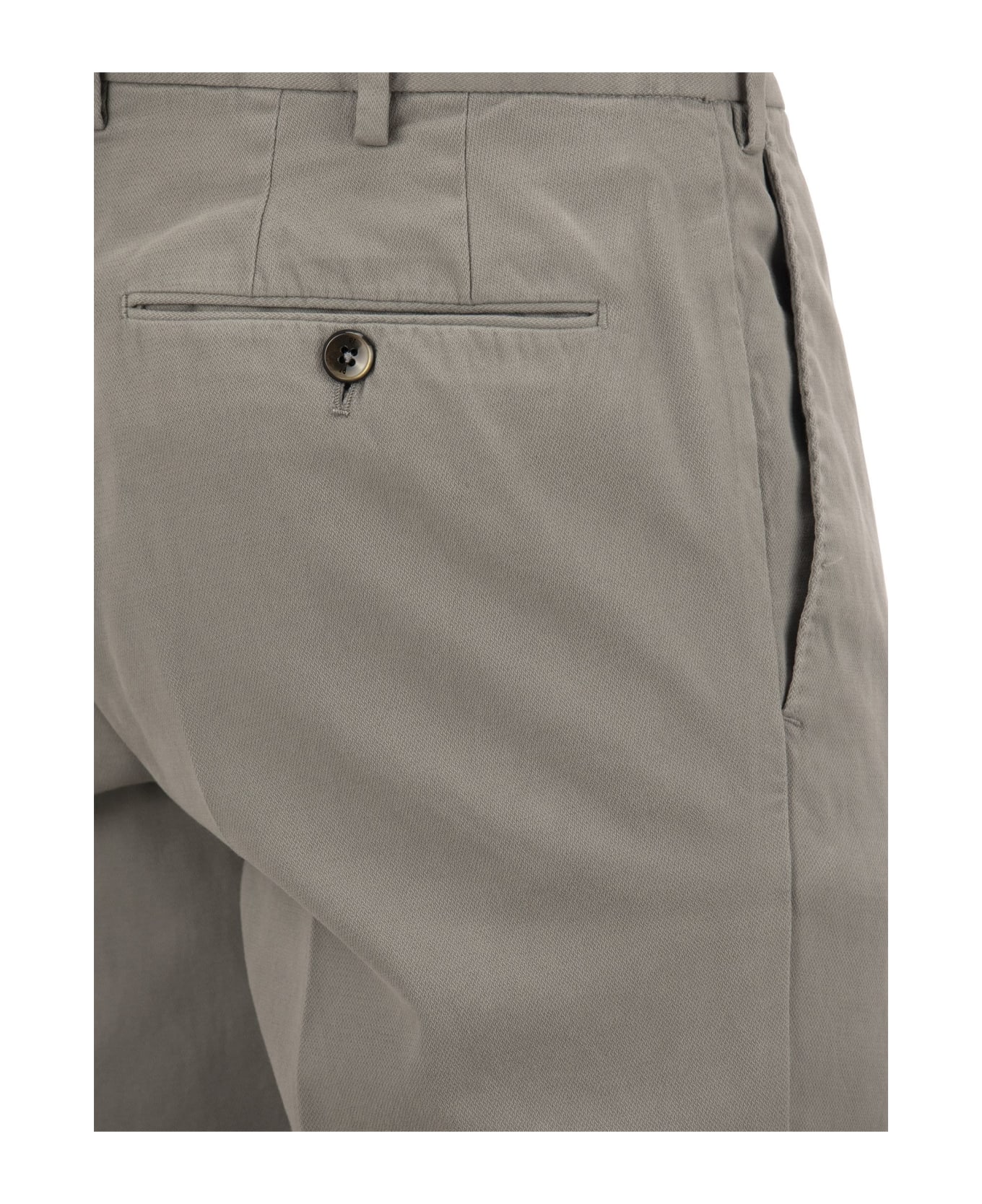 PT Torino Super Slim Cotton Trousers - Grey