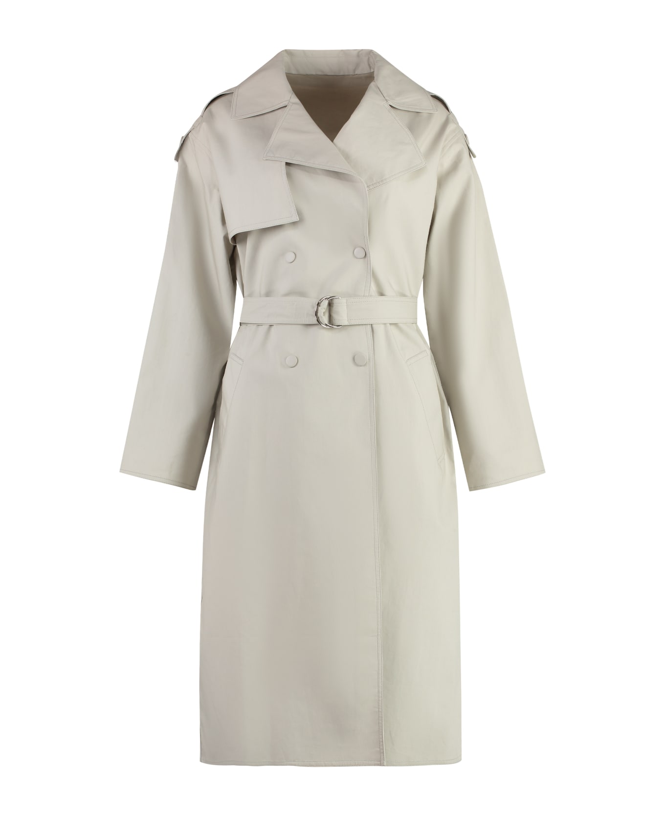 Yves Salomon Cotton Trench Coat - Ecru