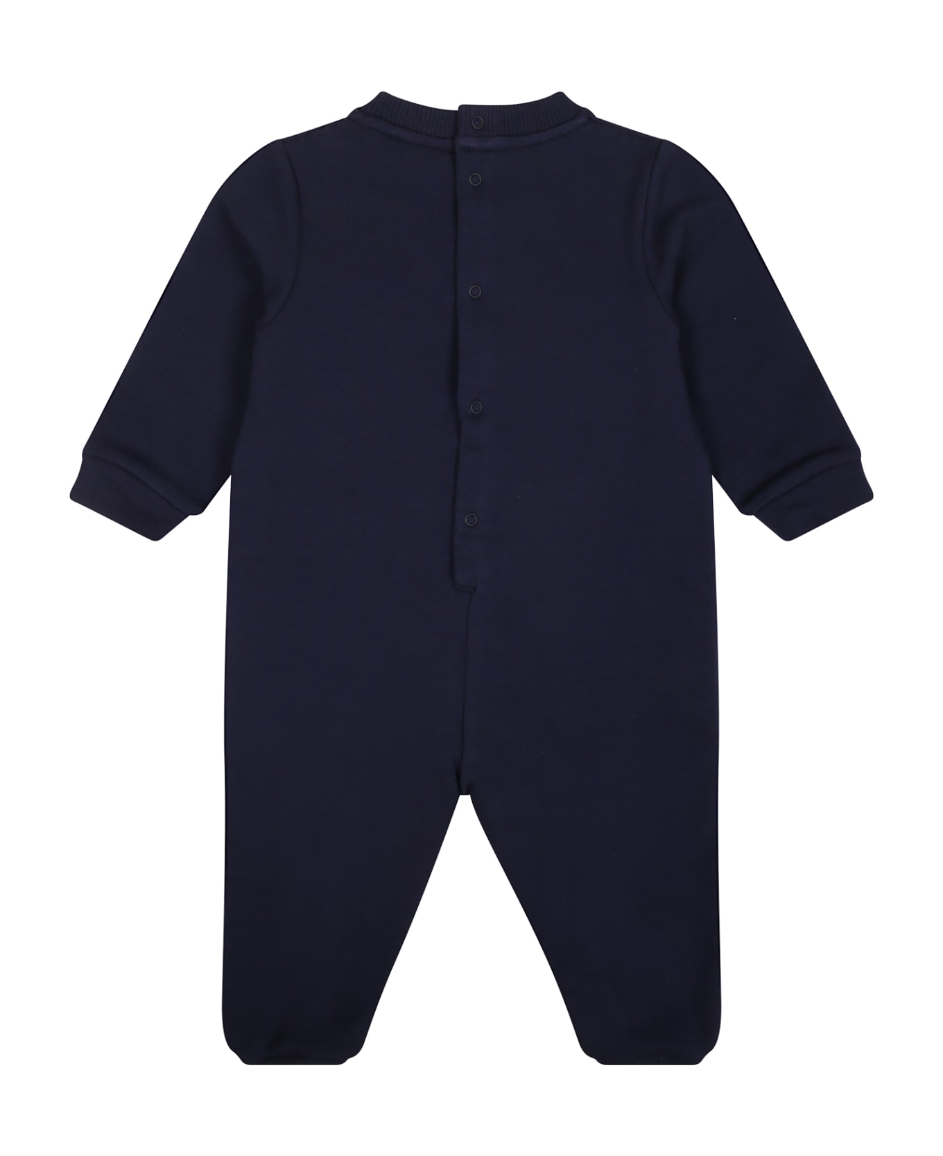 GCDS Mini Blue Baby Grow For Baby Boy With Monster And Logo - Blue ボディスーツ＆セットアップ