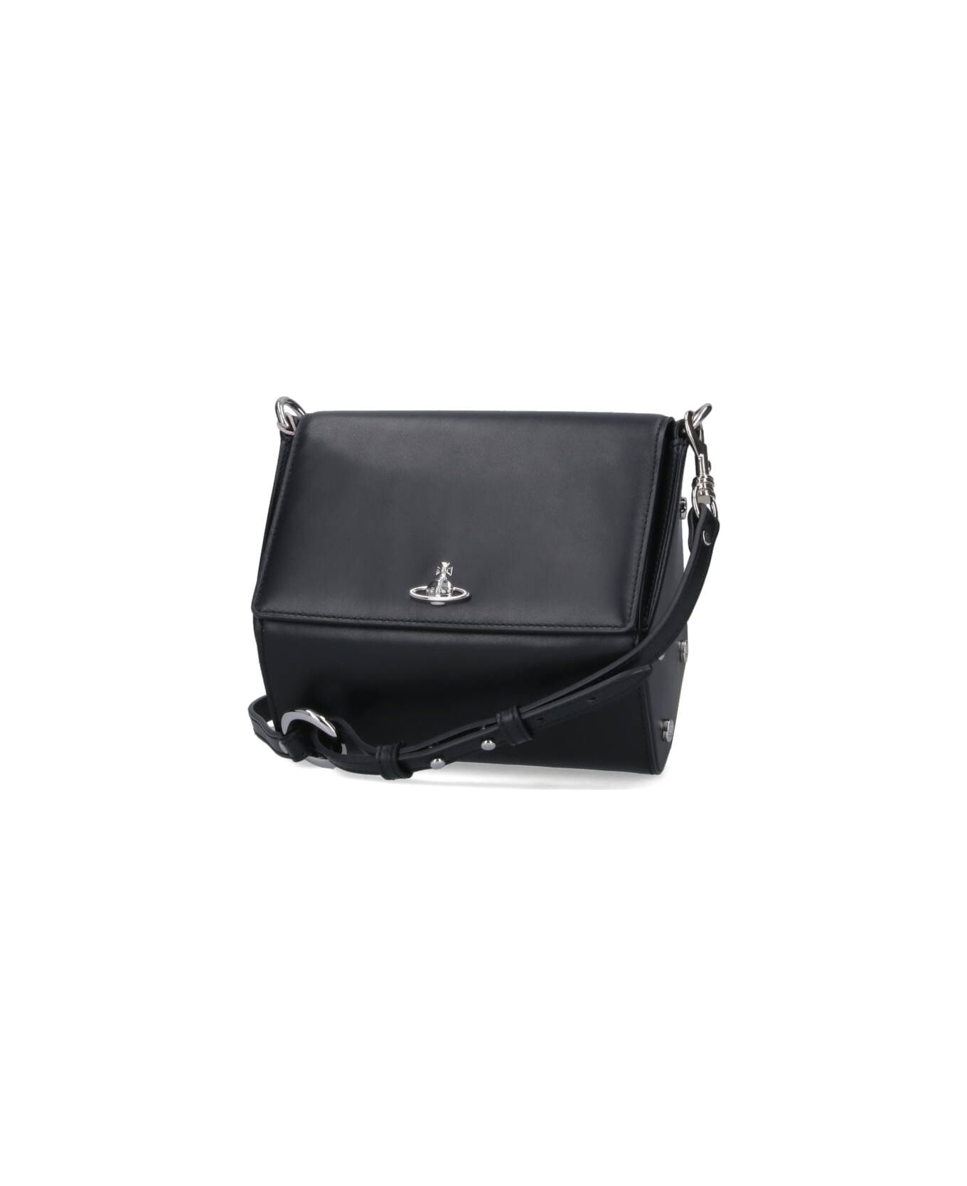 Vivienne Westwood Logo Shoulder Bag - Black  
