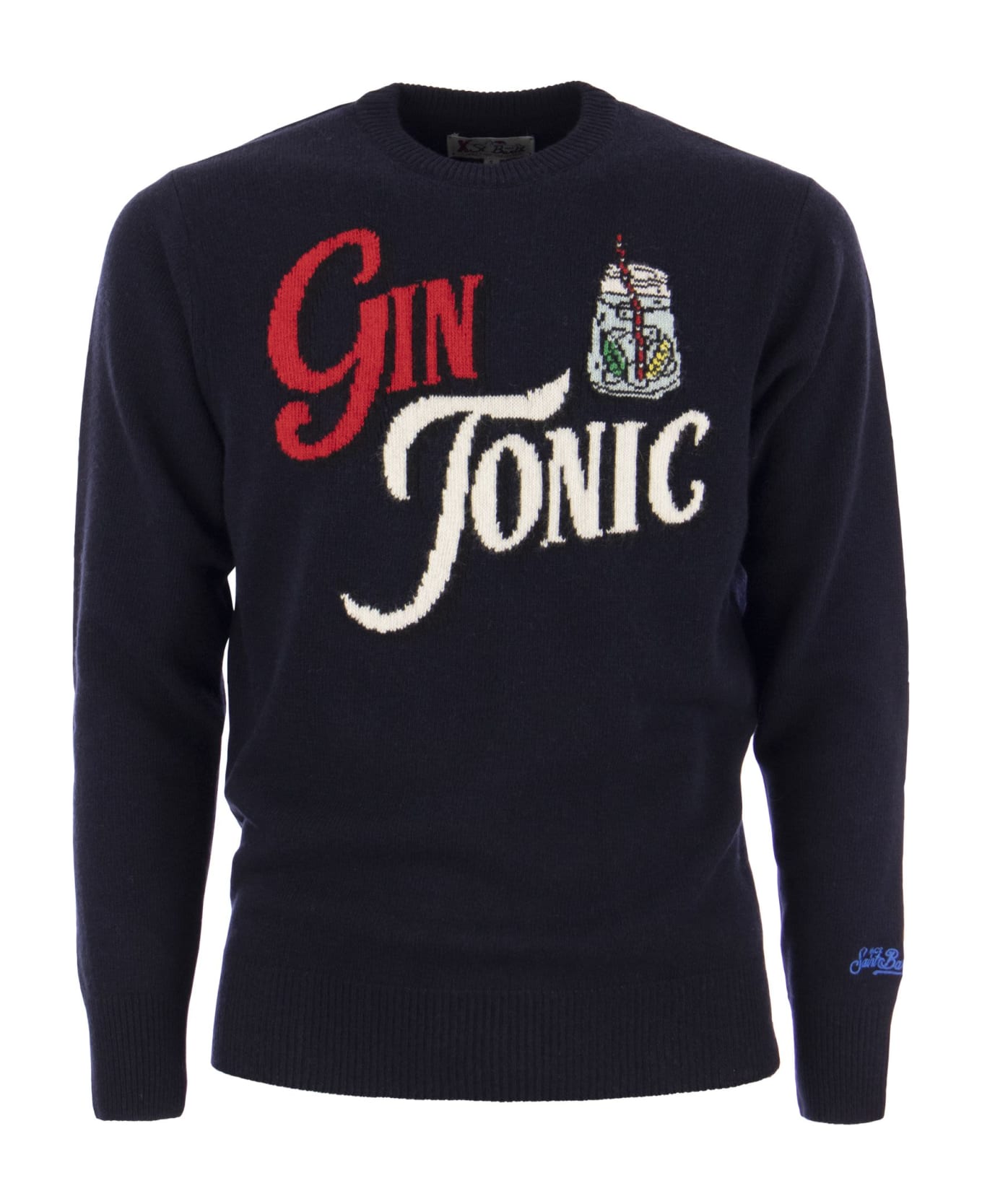 MC2 Saint Barth Gin Tonic Wool And Cashmere Blend Jumper Sweater - BLU