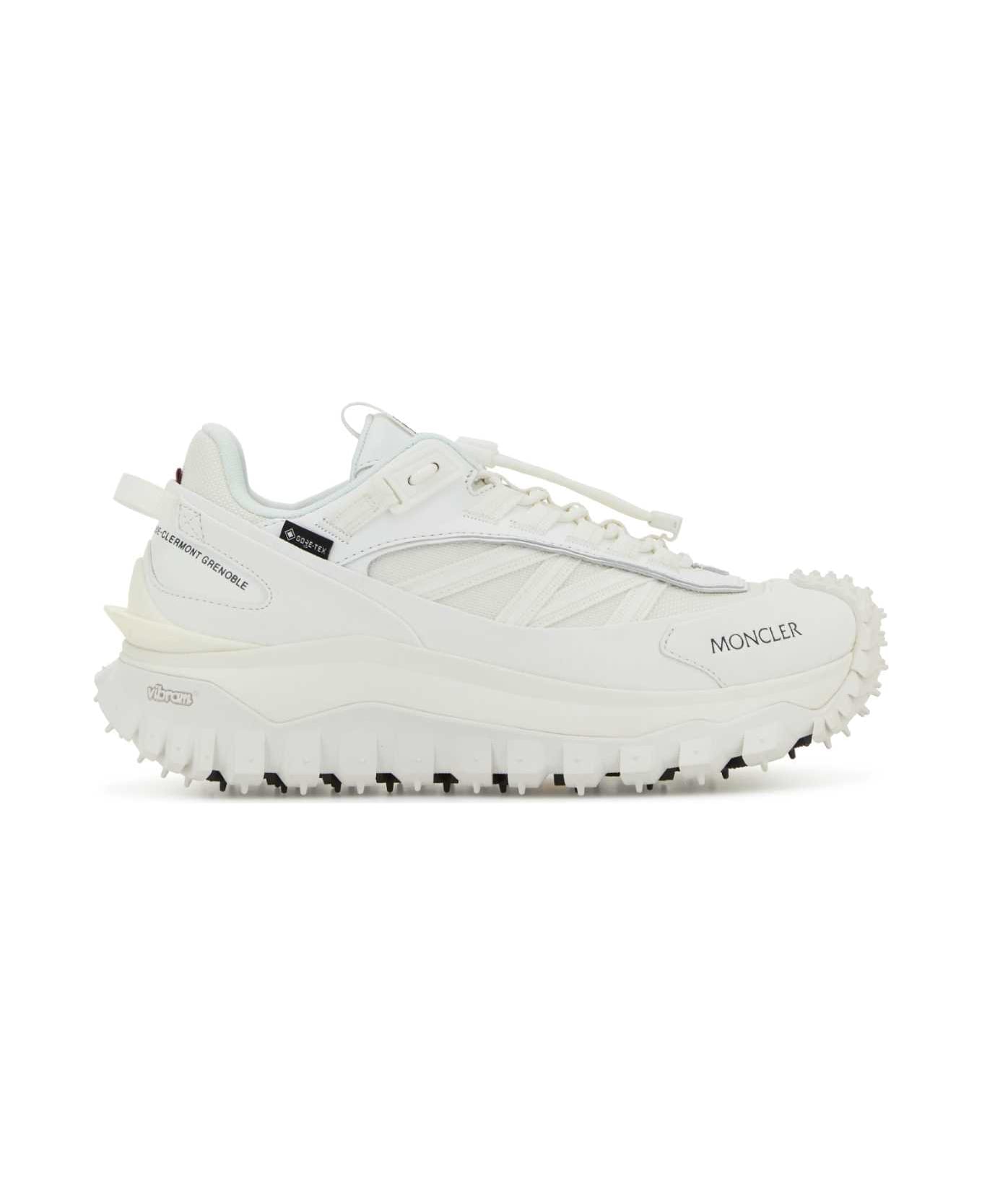 Moncler White Fabric Trailgrip Gtx Sneakers - 001
