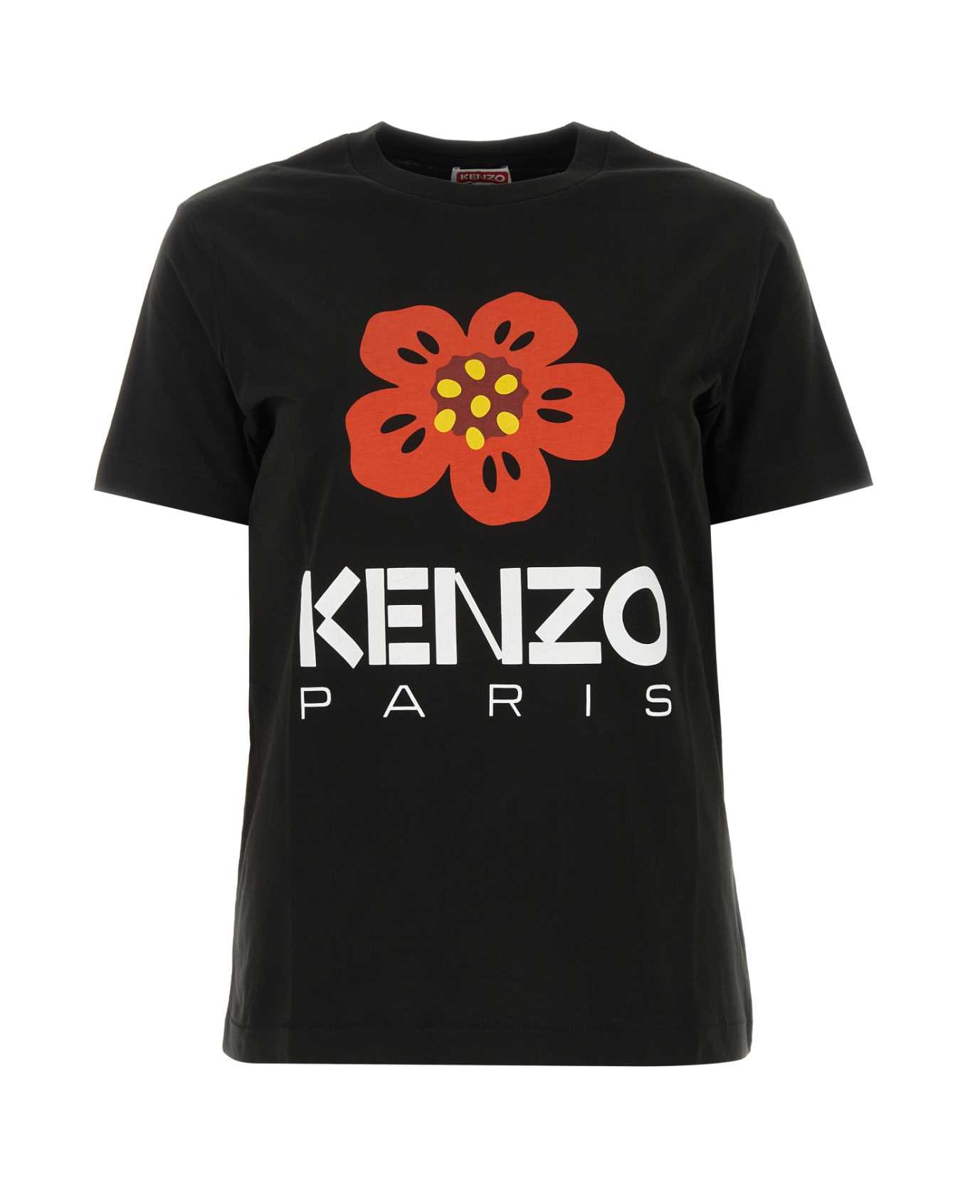 Kenzo Black Cotton T-shirt - BLACK
