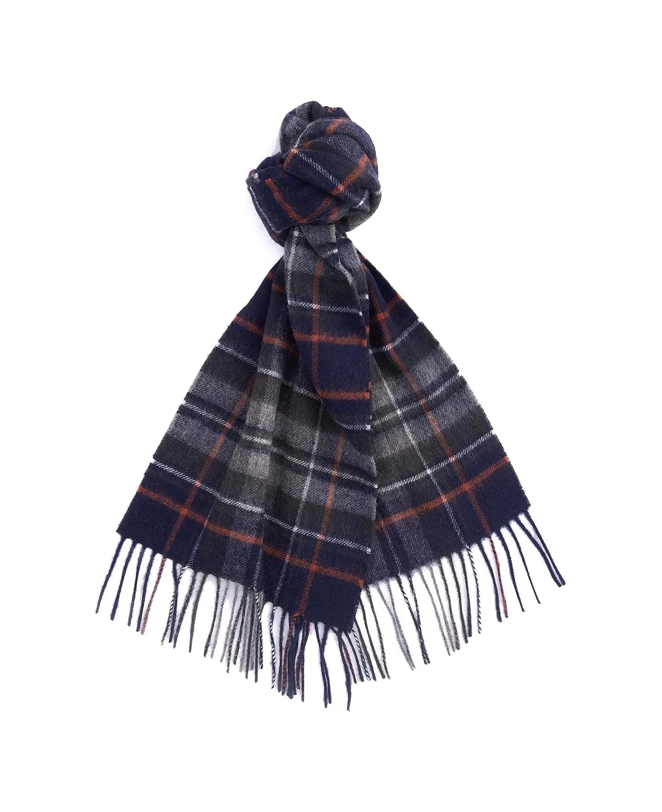 Barbour Tartan Scarf - Navy/dark Ginger