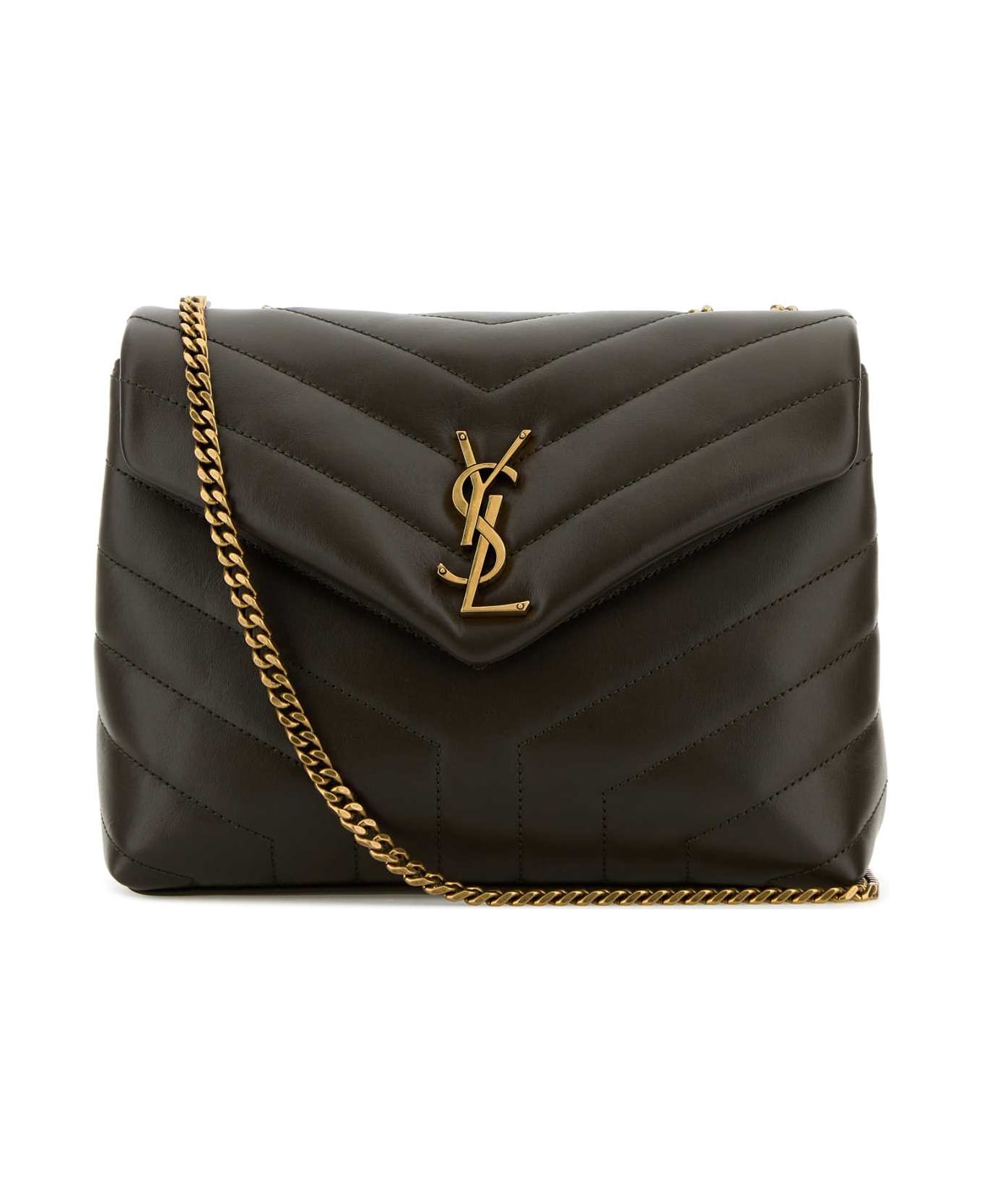 Saint Laurent Dark Green Small Loulou Shoulder Bag - LIGHTMUSKLIGHTMUS