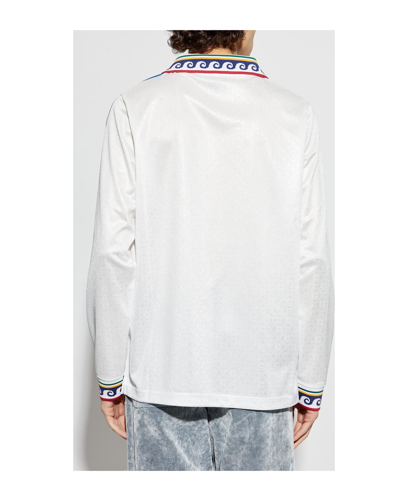 Casablanca Monogram Polo - WHITE