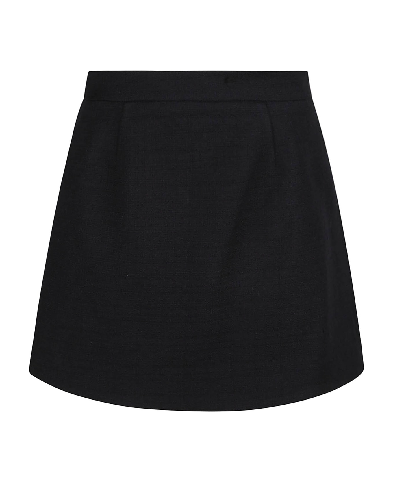 Patou Back Zip Skirt - Black