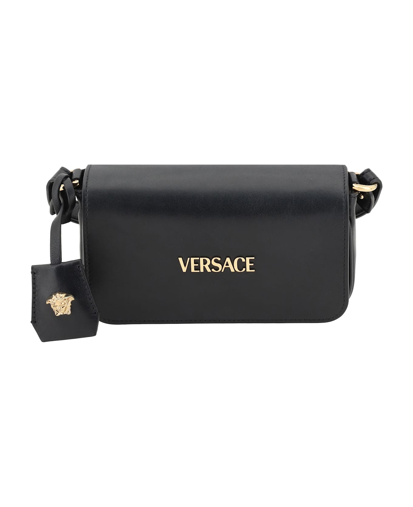 【関税・送料込み】VERSACE SHOULDER BAGS Versace Jeans Couture Couture-print Shoulder Bag | Black