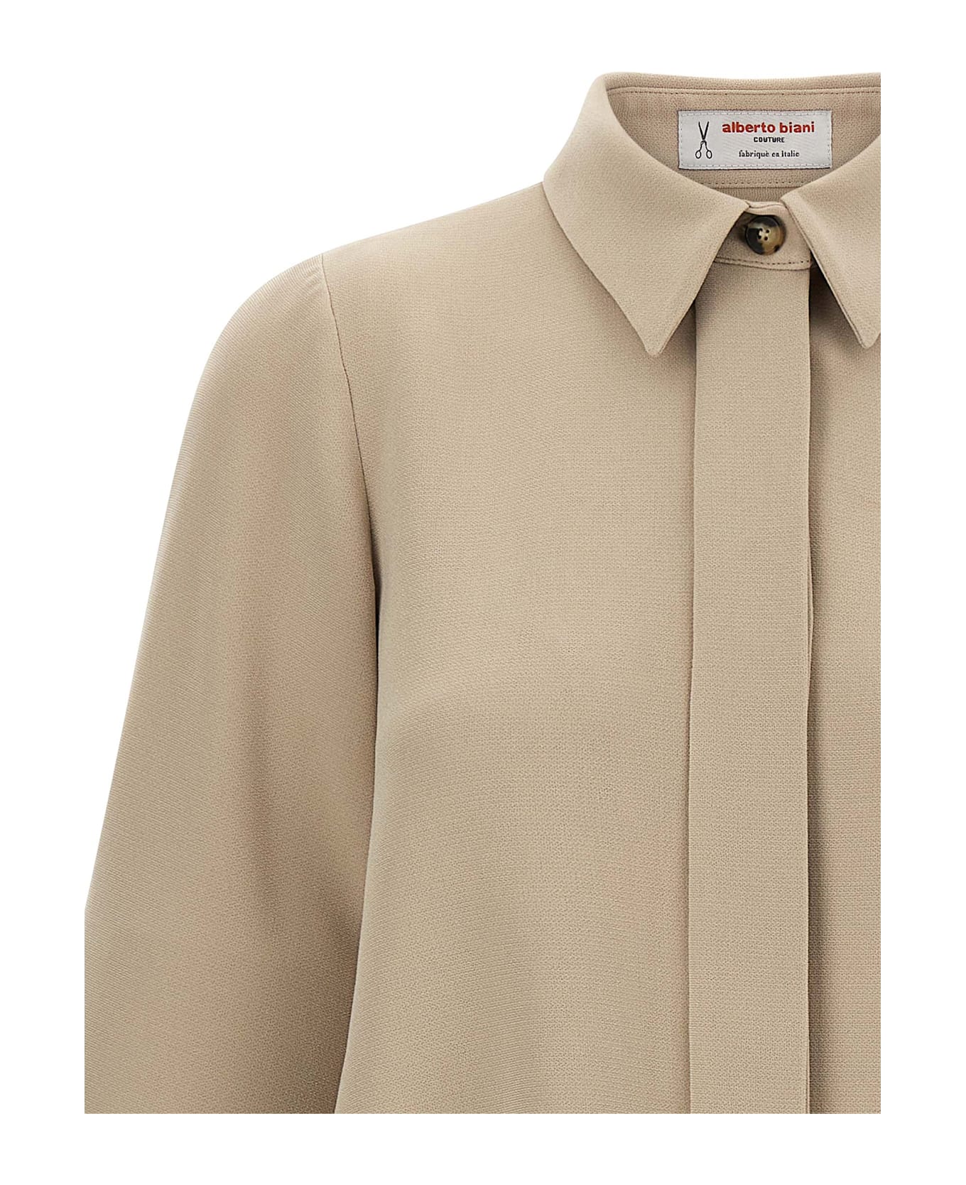 Alberto Biani 3/4 Sleeve Shirt - Beige