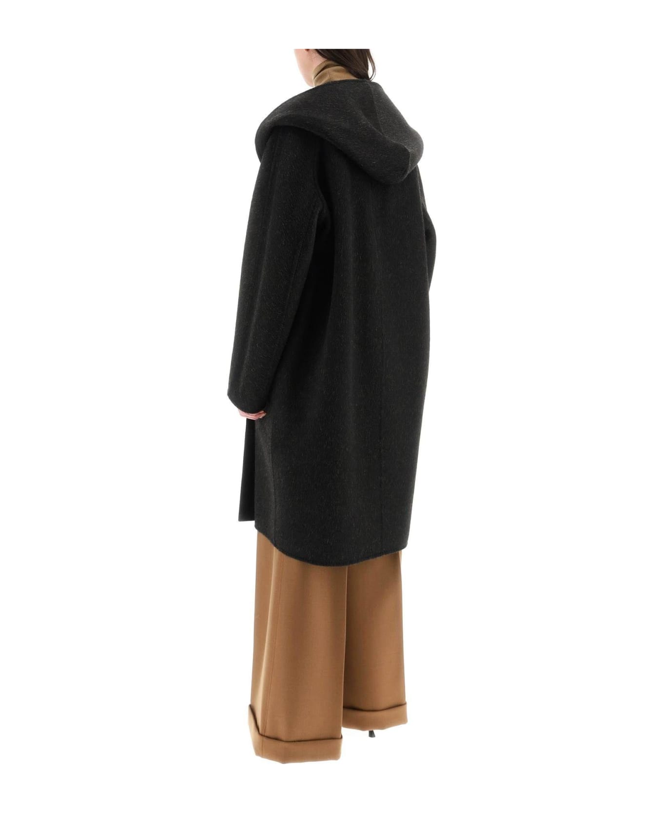 Max Mara 'canarie' Hooded Coat - Antracite